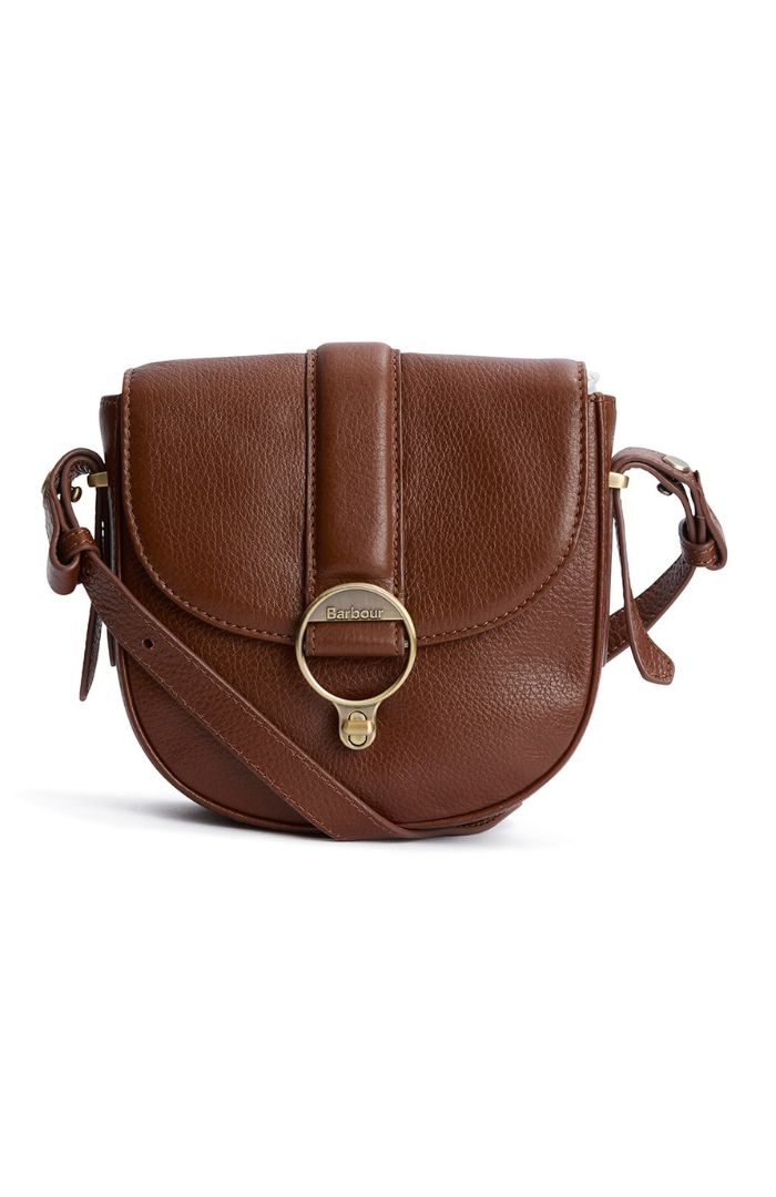 Barbour Elm Leather Crossbody Bag Brown