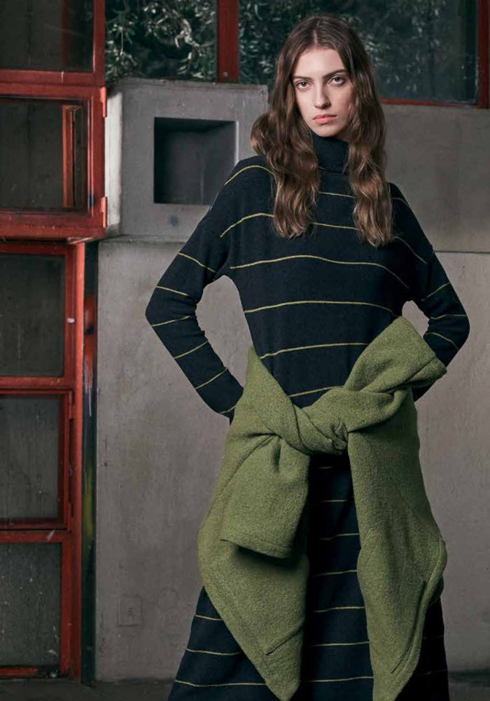 Neirami Long A-Line Dress Olive