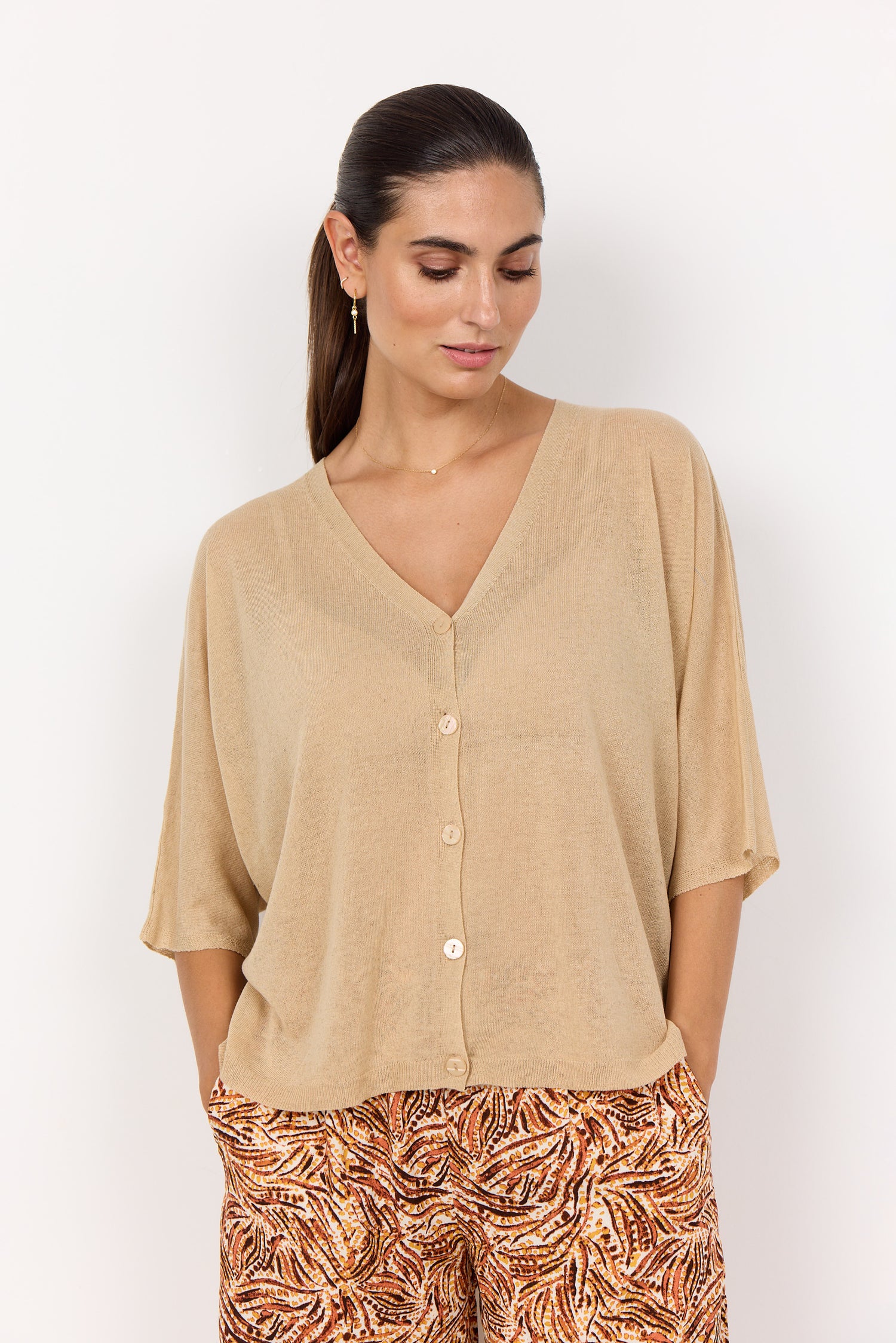 Soya Concept Rihan 2 Linen Cardigan