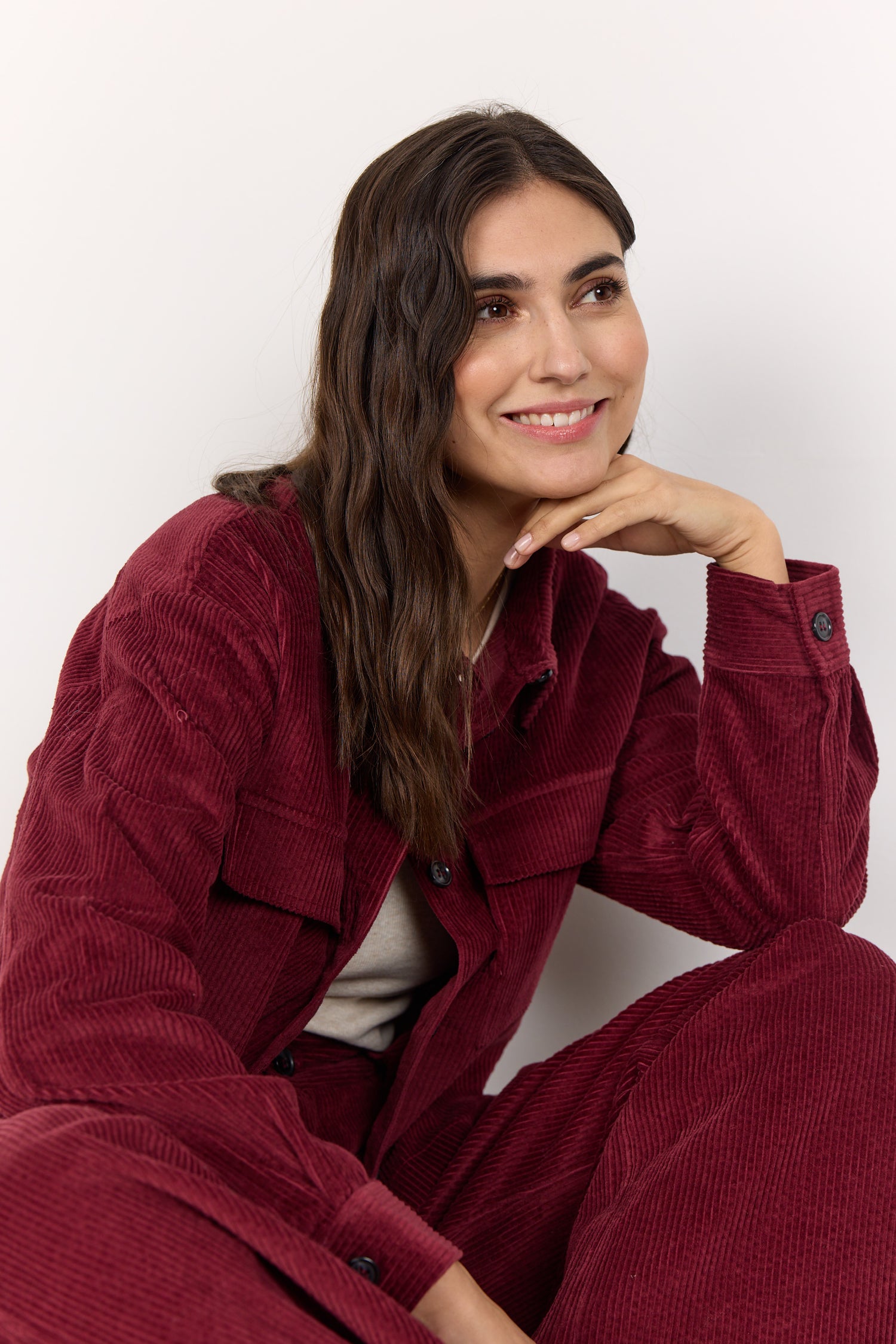 Soya Concept Bindi 18 Cord Jacket Wine