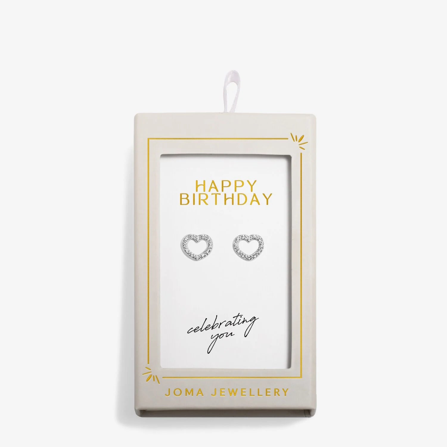 Joma Jewellery Stud Earrings Moments To Shine 'Happy Birthday'