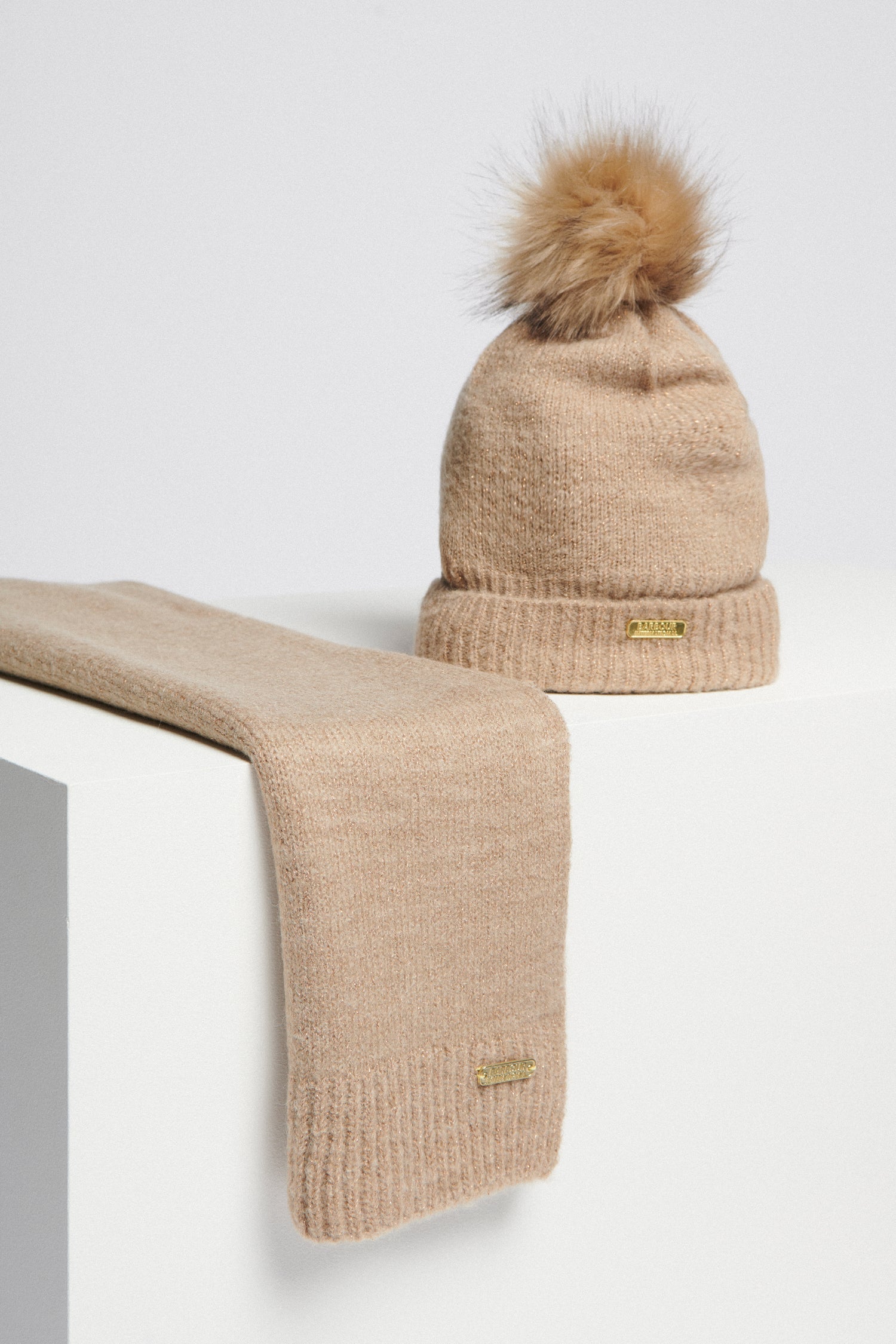 Barbour international Sparkle Beanie & Scarf Gift Set