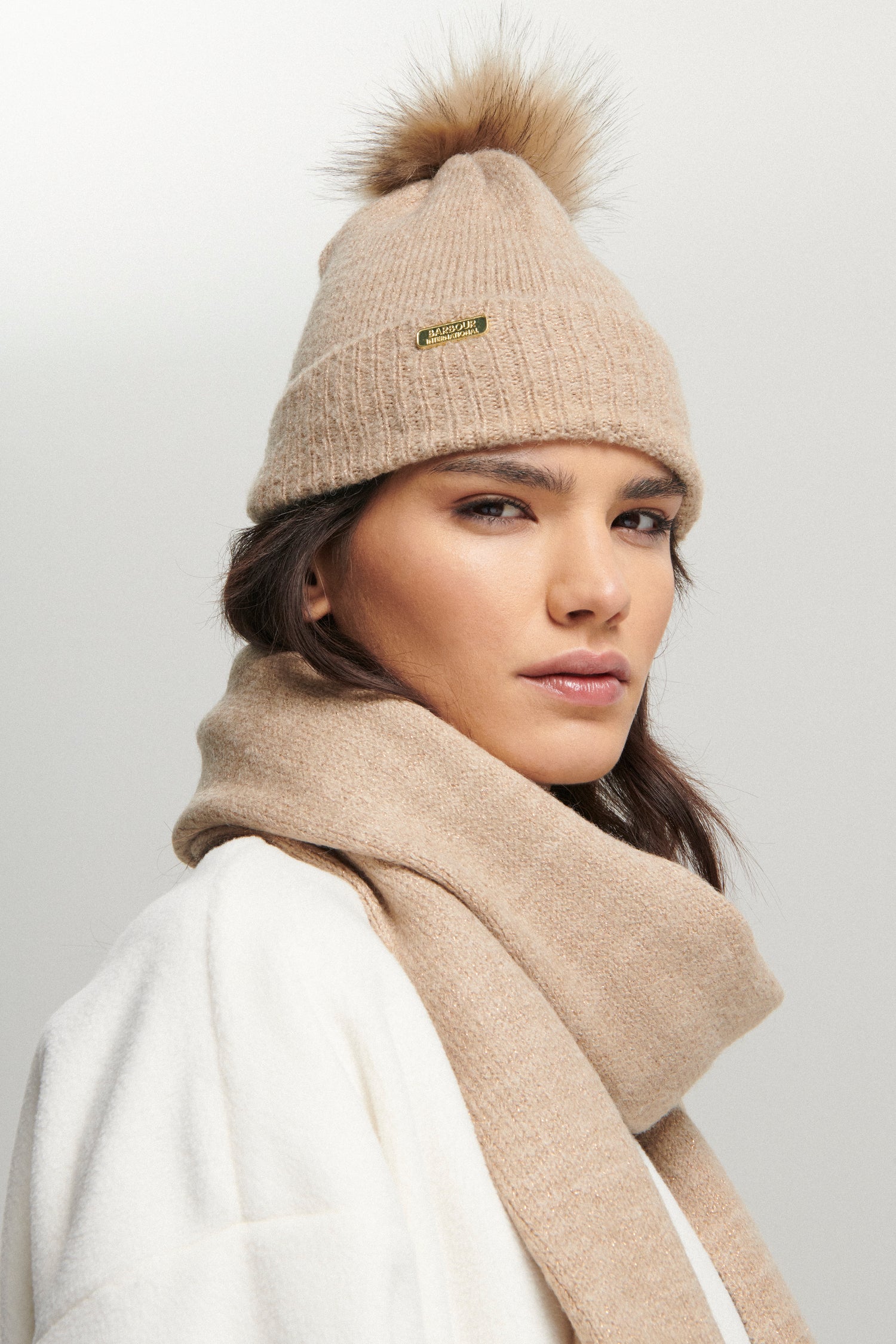 Barbour international Sparkle Beanie & Scarf Gift Set