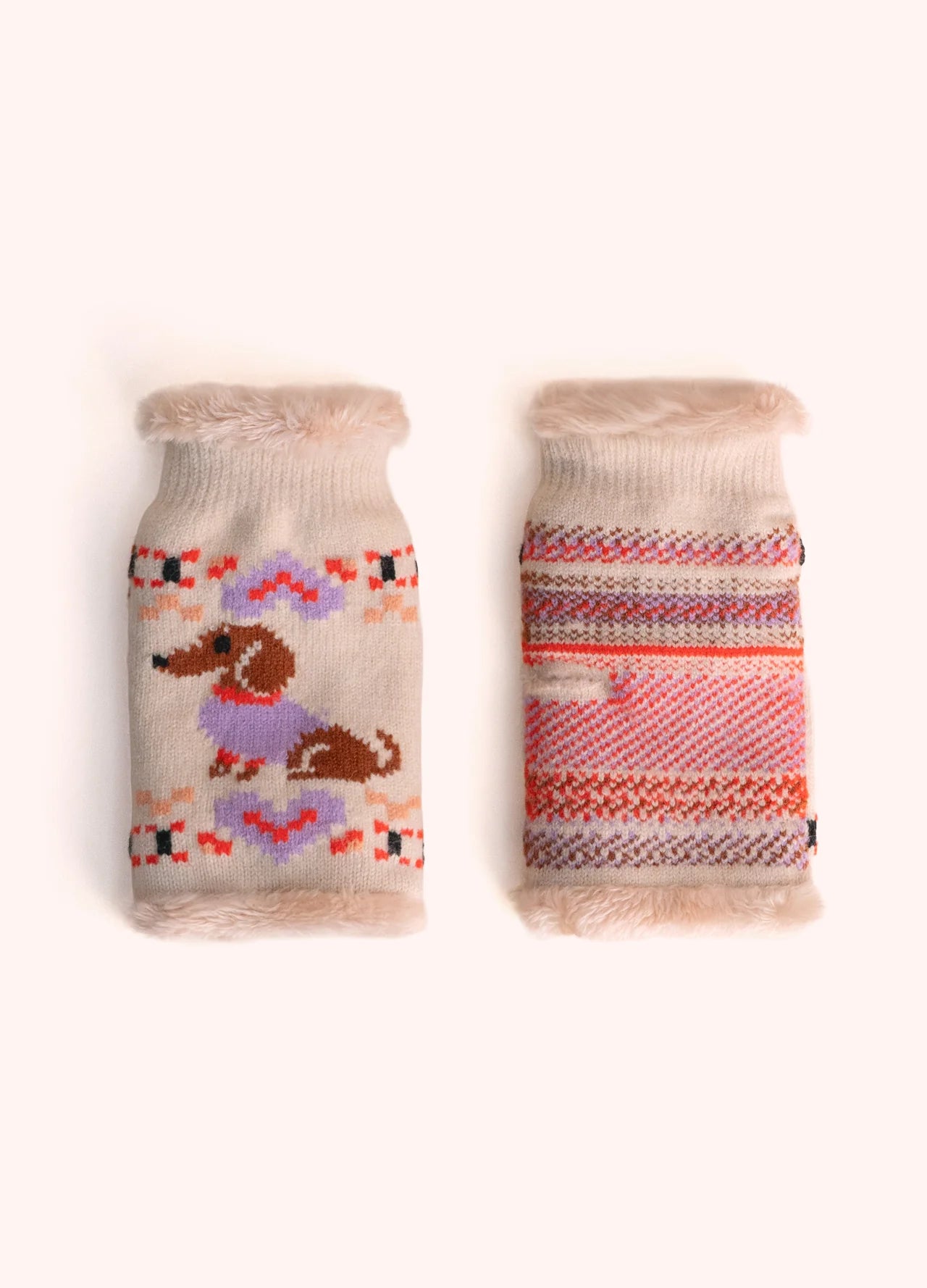 Powder AW26 Sausage Dog Wrist Warmers in Cream