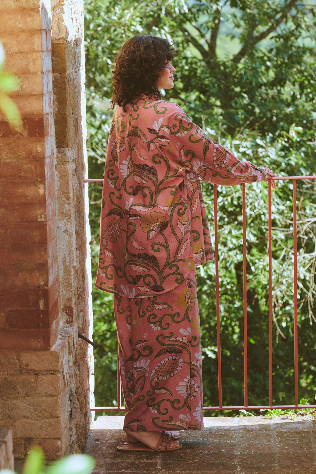 One Hundred Stars Giant Kantha Dusk Oversized Shirt