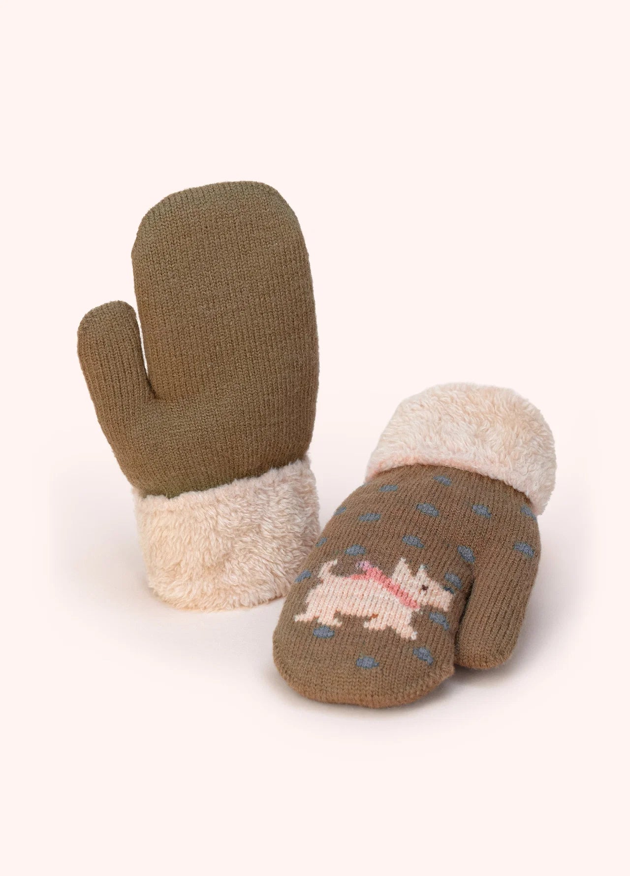 Powder AW26 Kids Westie Mittens in Moss