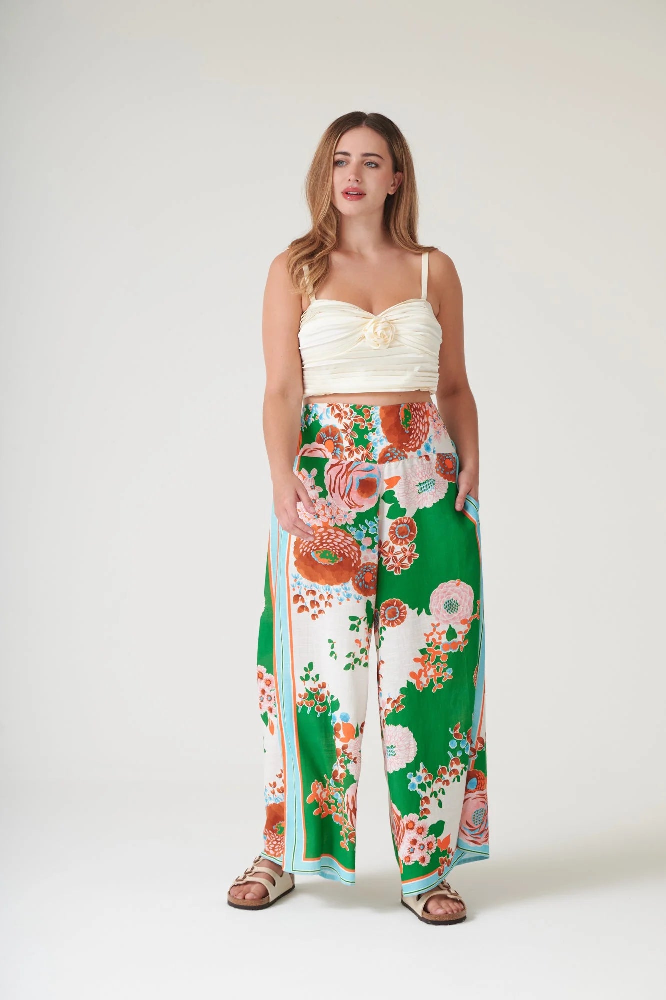 One Hundred Stars Kitsch Bouquet Palazzo Pants