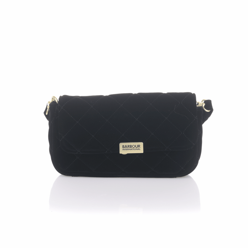 Barbour international Quilted Mini Soho Crossbody Bag Velvet Black