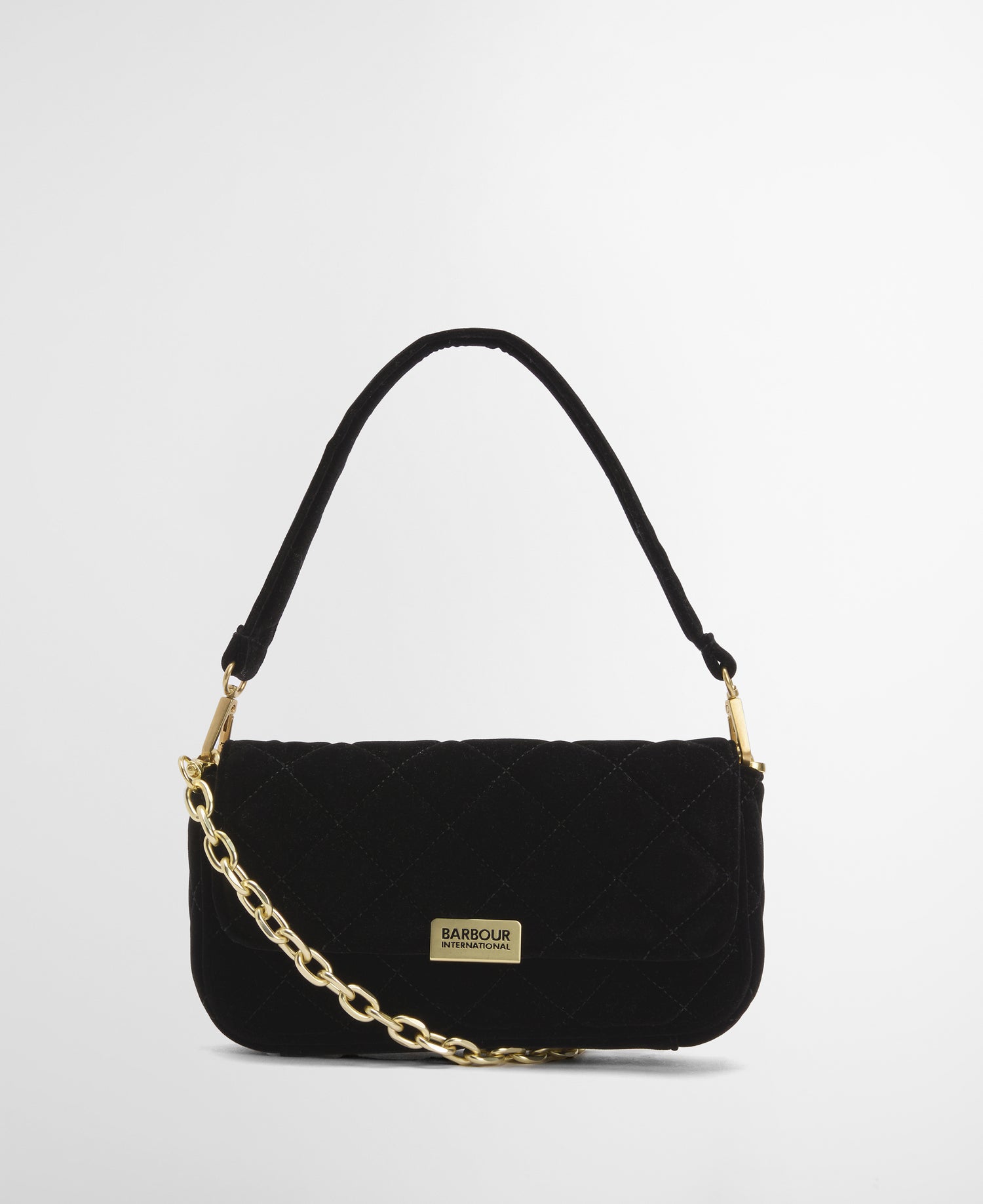 Barbour international Quilted Mini Soho Crossbody Bag Velvet Black