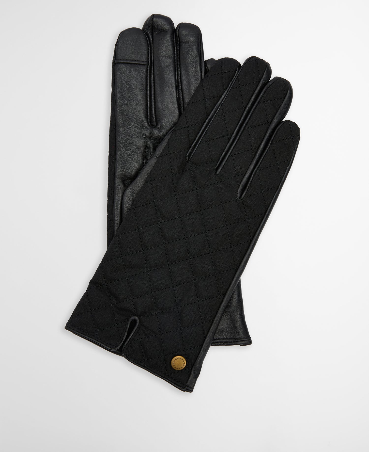 Barbour Scarlet Waxed Cotton Gloves Black