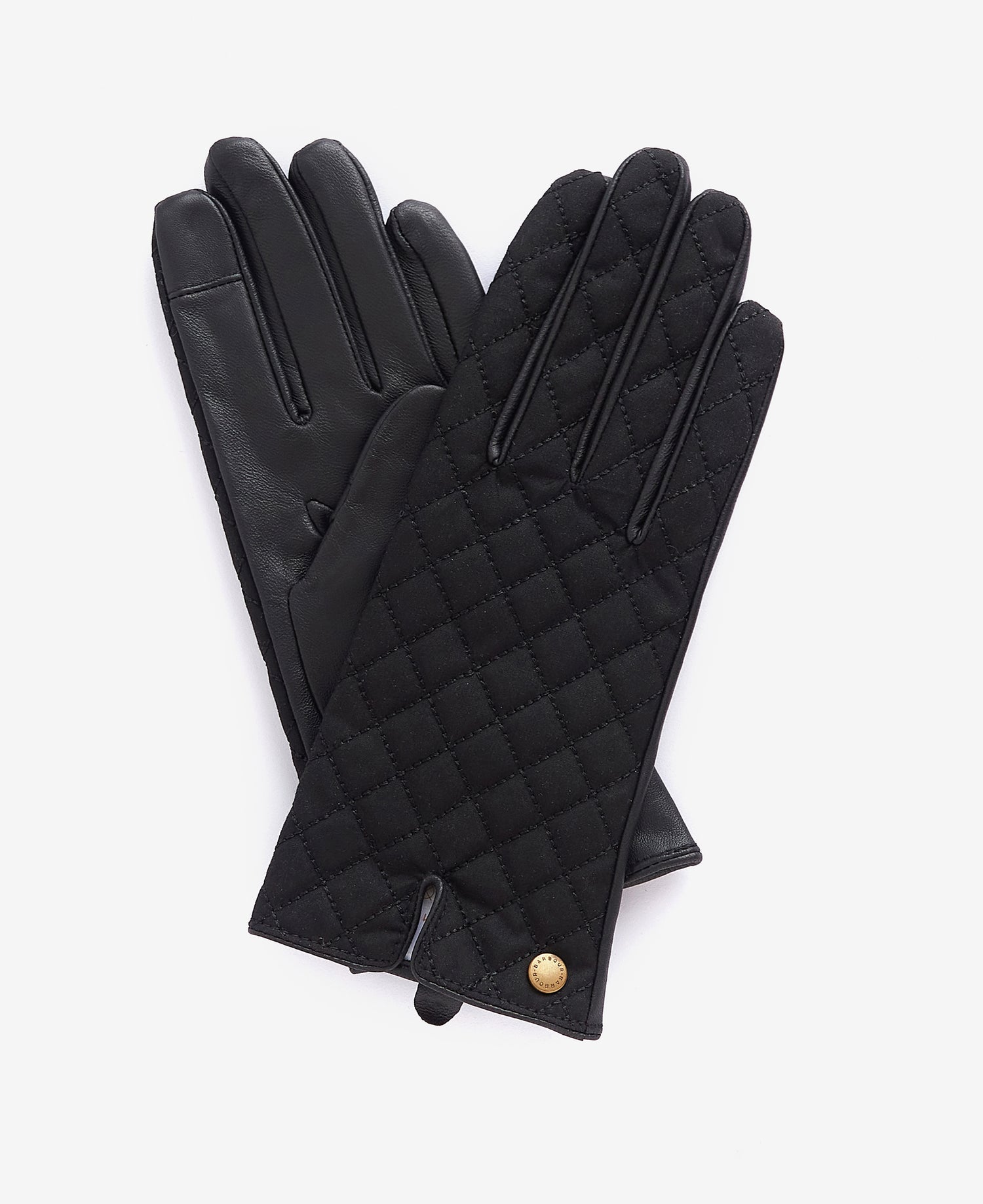 Barbour Scarlet Waxed Cotton Gloves Black