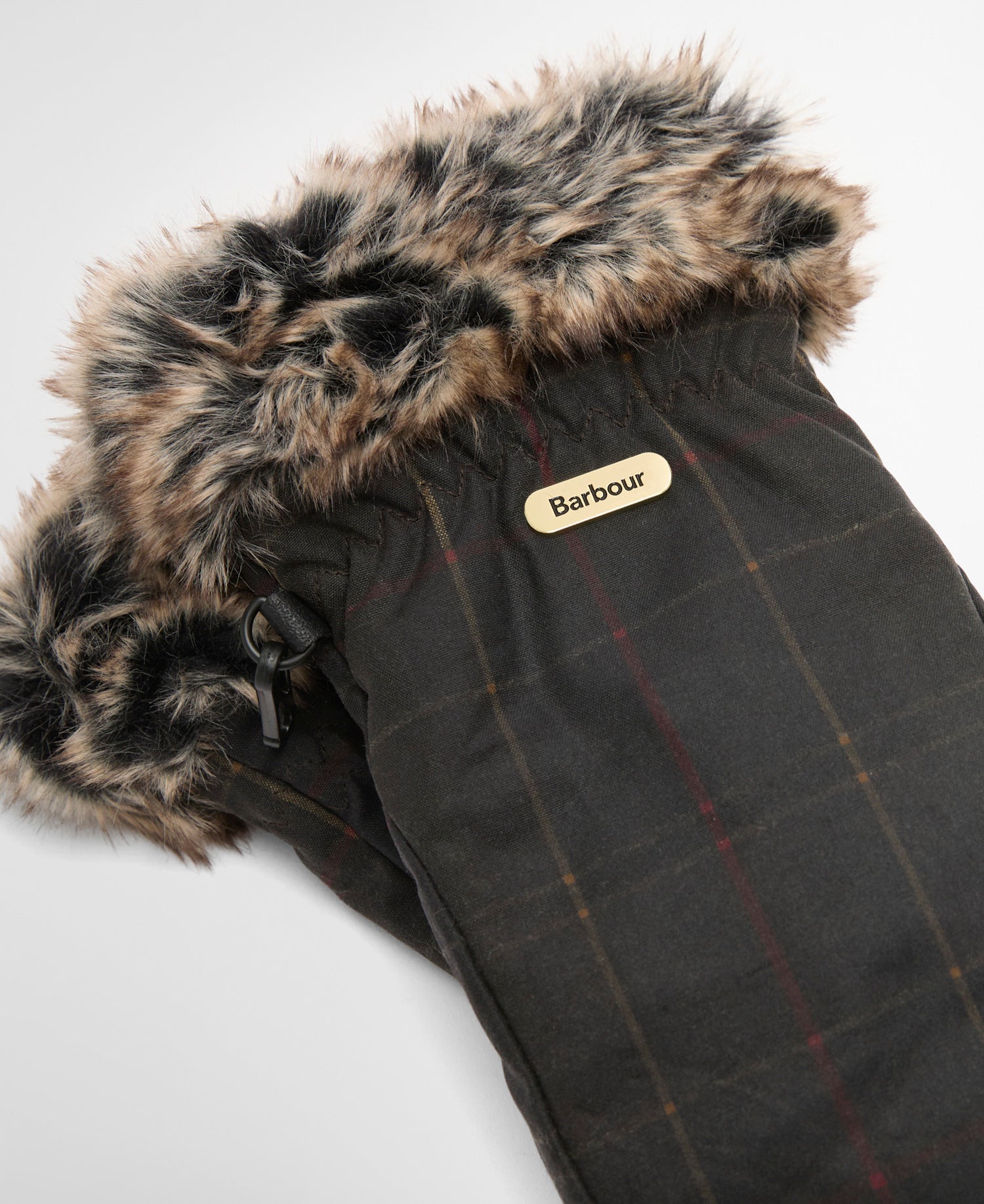 Barbour Tartan Wax Mitts