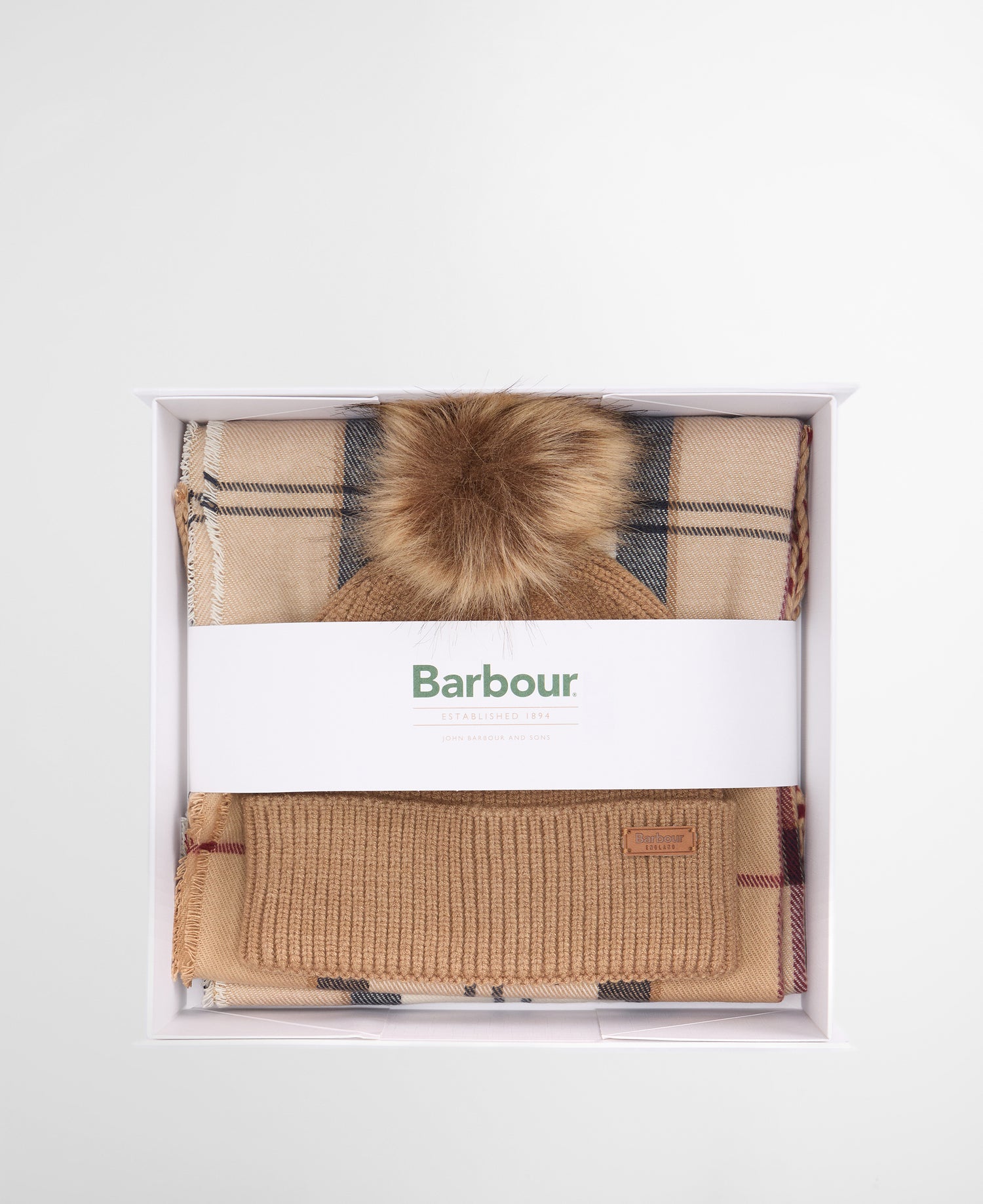 Barbour Dover Beanie & Hailes Scarf Gift Set