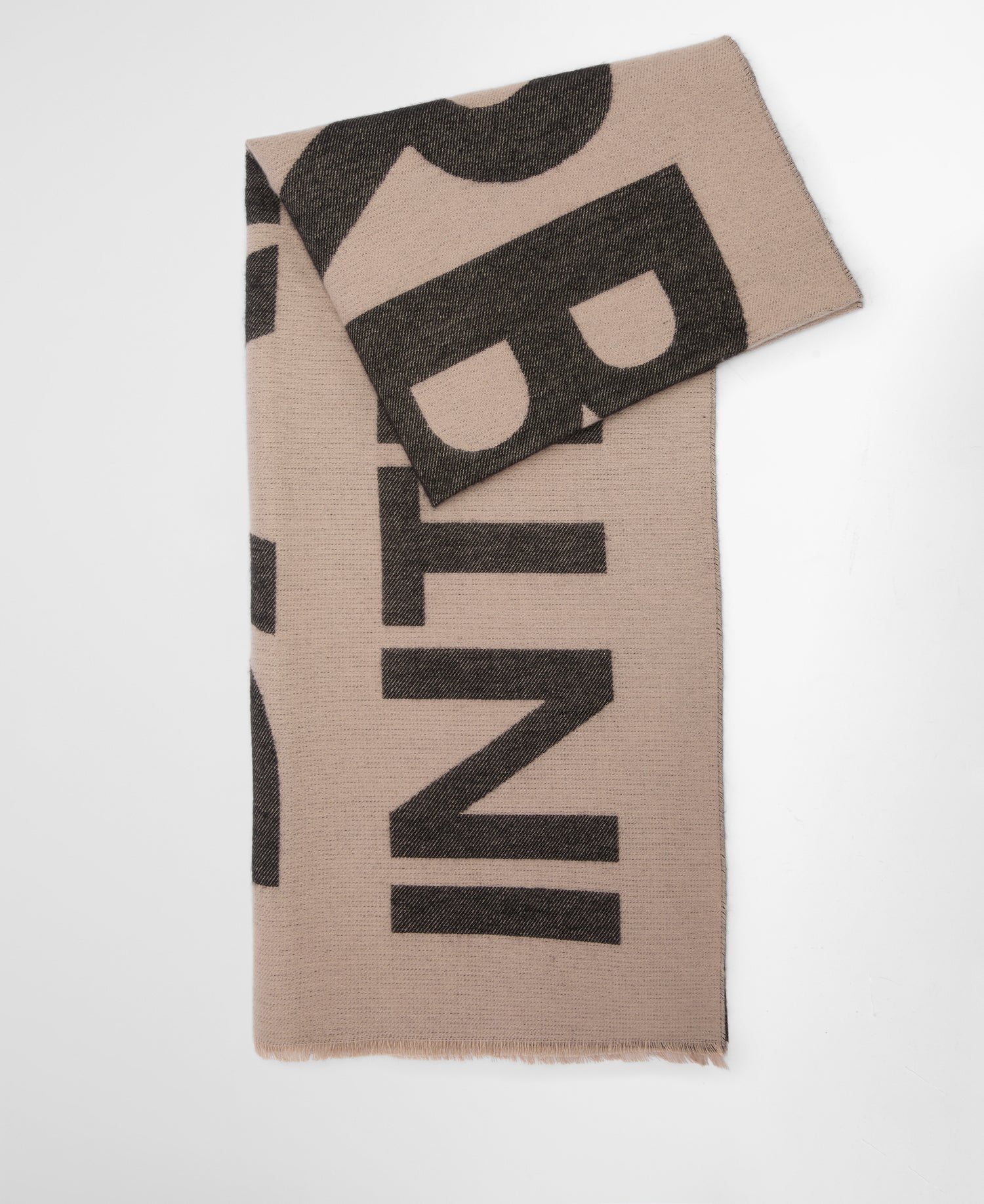Barbour International Milla Logo Scarf Oat/Black