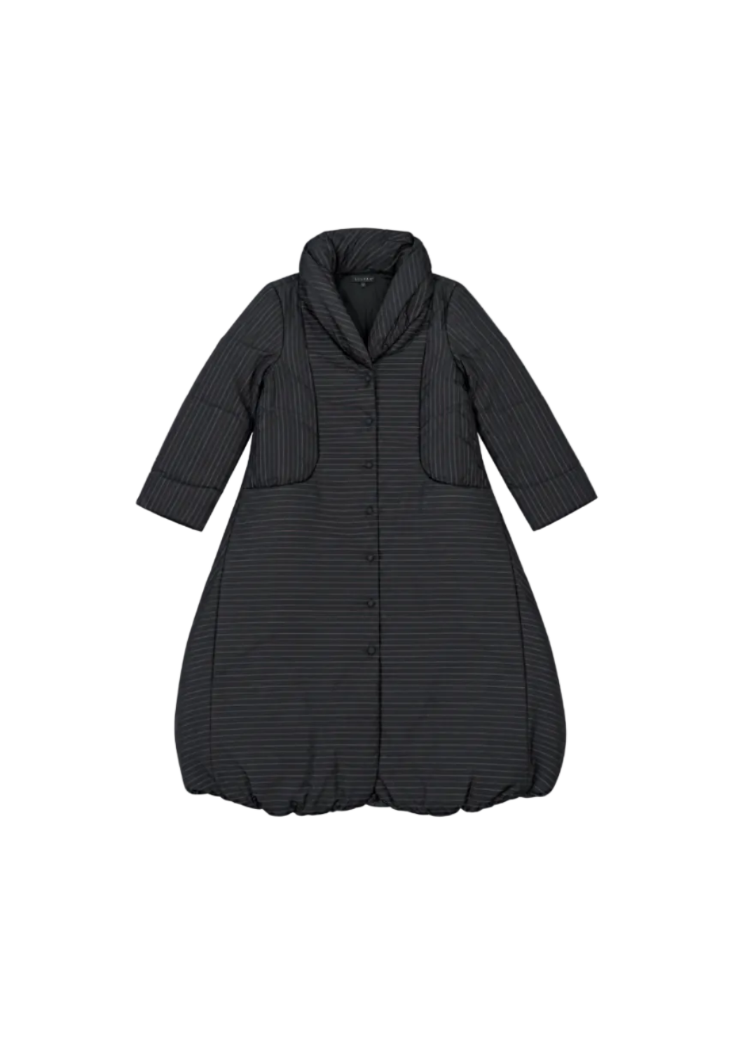 Luukaa Noemie Long Striped Puffer Coat