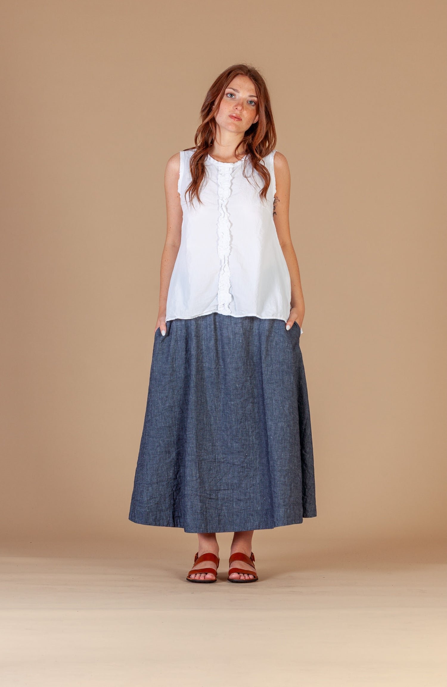 Mama b Ora C Frayed Edge Tank Top