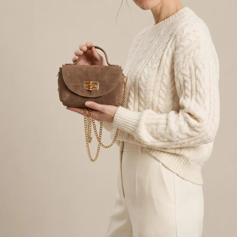Elie Beaumont Mini Bamboo Bag Suede