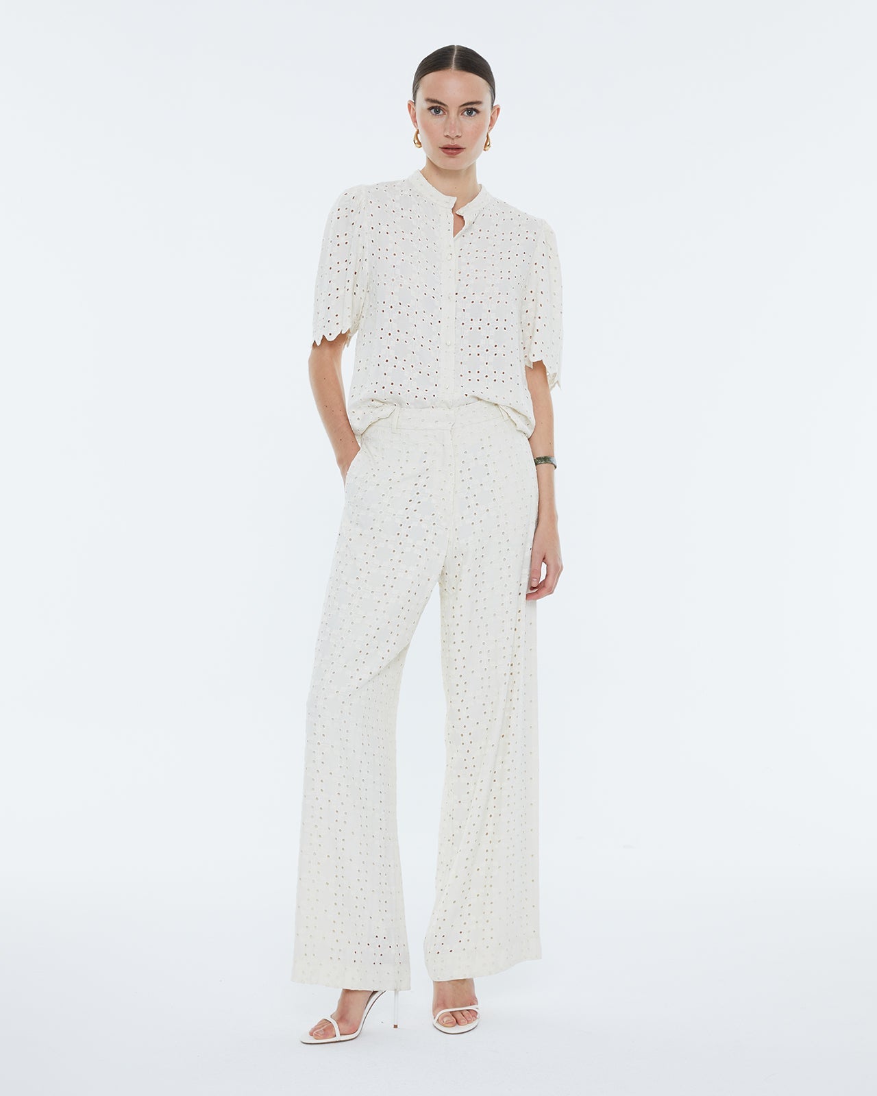 AndamAndam Camisa Buttoned ShirtClothingCrema - Blue Water Clothing