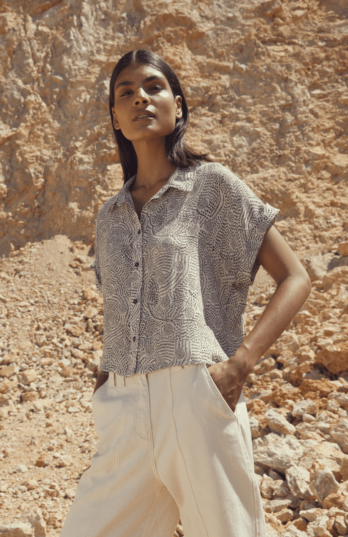 Andam Camisa Printed Shirt - Blue Water Clothing