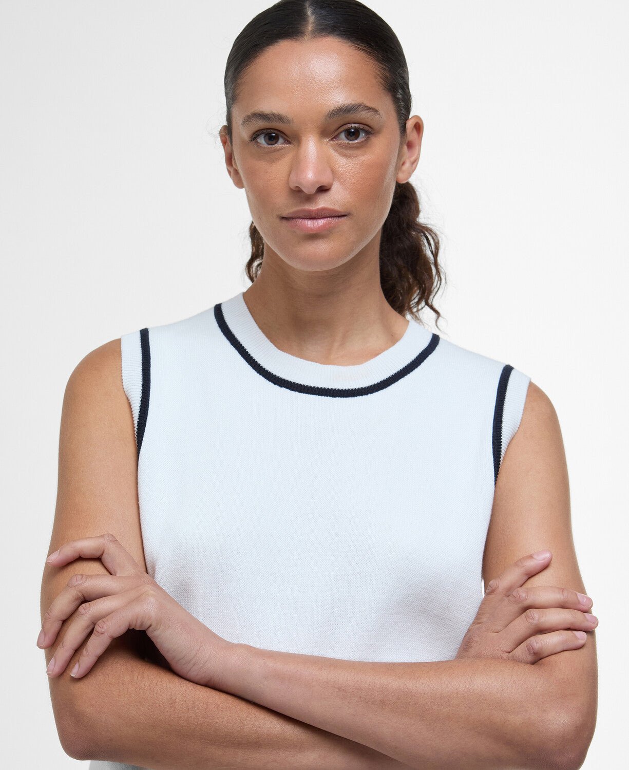 BarbourBarbour Amy Sleeveless Knitted JumperClothingCloud - Blue Water Clothing