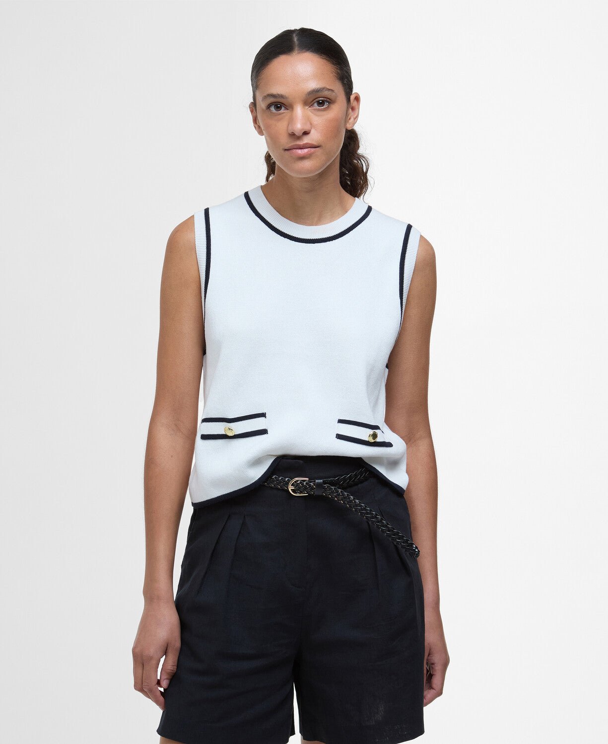 BarbourBarbour Amy Sleeveless Knitted JumperClothingCloud - Blue Water Clothing