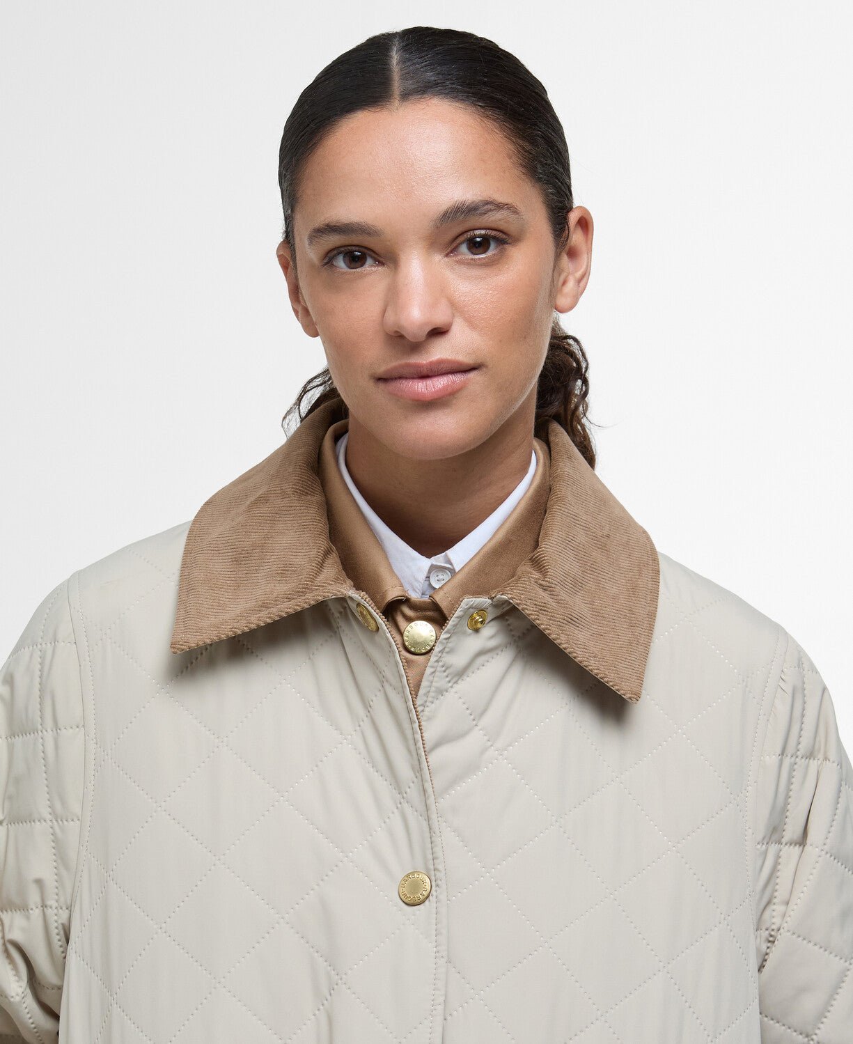 BarbourBarbour Corinne QuiltClothingLight Sand/Ancient - Blue Water Clothing