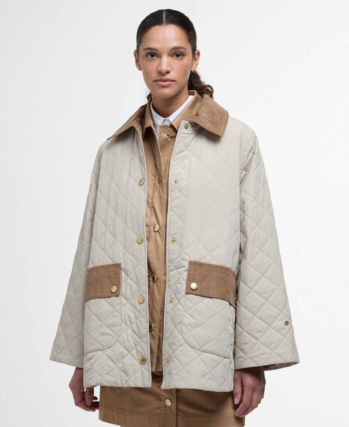 BarbourBarbour Corinne QuiltClothingLight Sand/Ancient - Blue Water Clothing