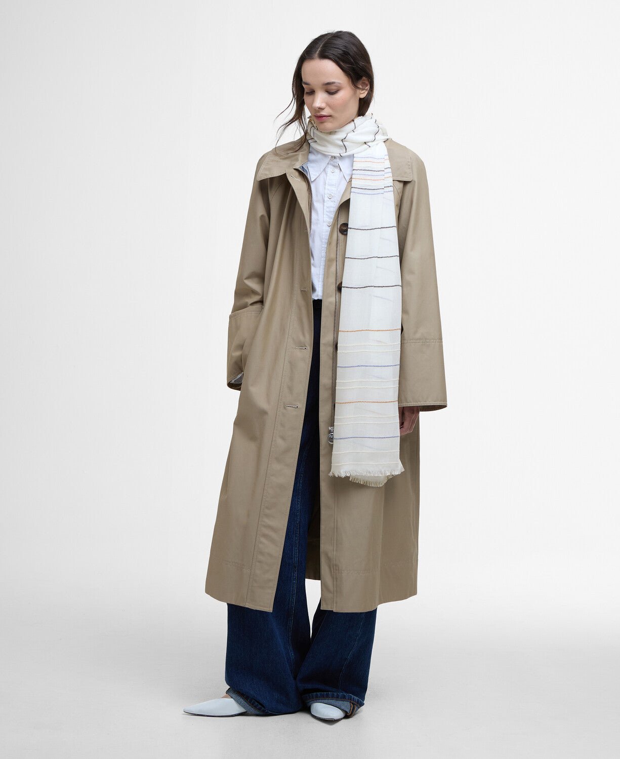 Barbour Erica Stripe Scarf - Blue Water Clothing