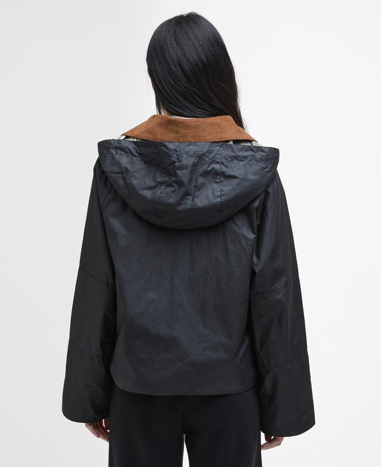 BarbourBarbour Erma Wax JacketClothingBlack/Ancient - Blue Water Clothing