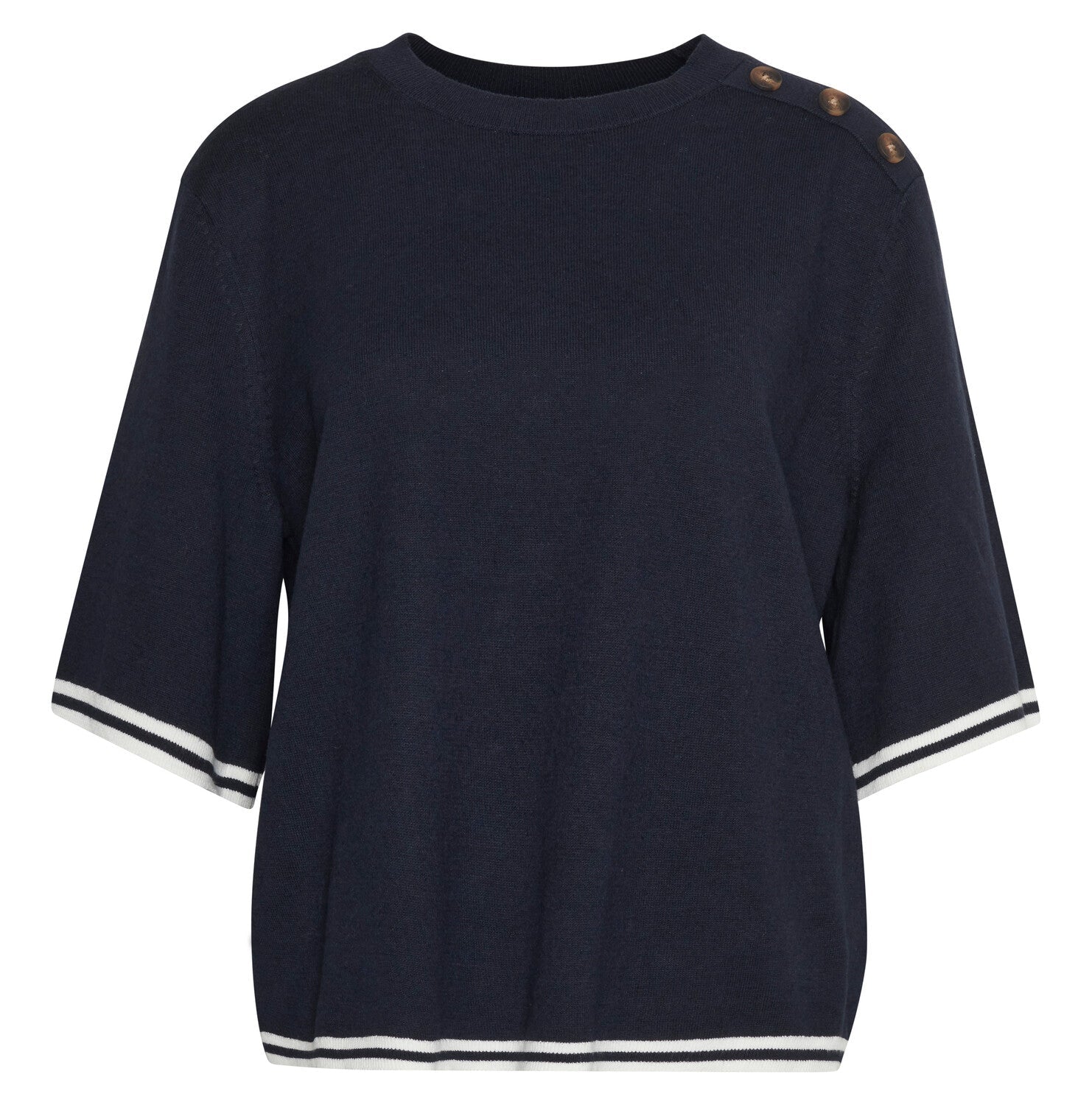 BarbourBarbour Genevieve Knitted JumperClothingDark Navy - Blue Water Clothing