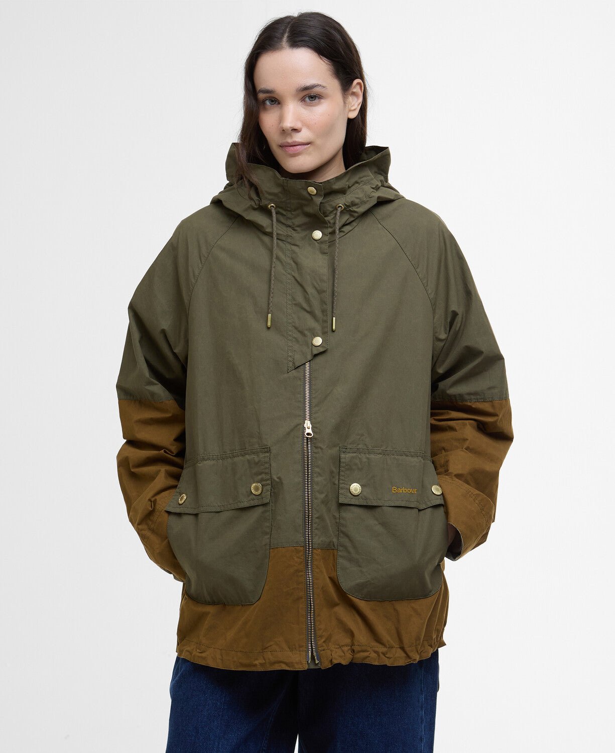 BarbourBarbour Hayley Showerproof JacketClothingDusky Green/Breen/Ancient Tartan - Blue Water Clothing