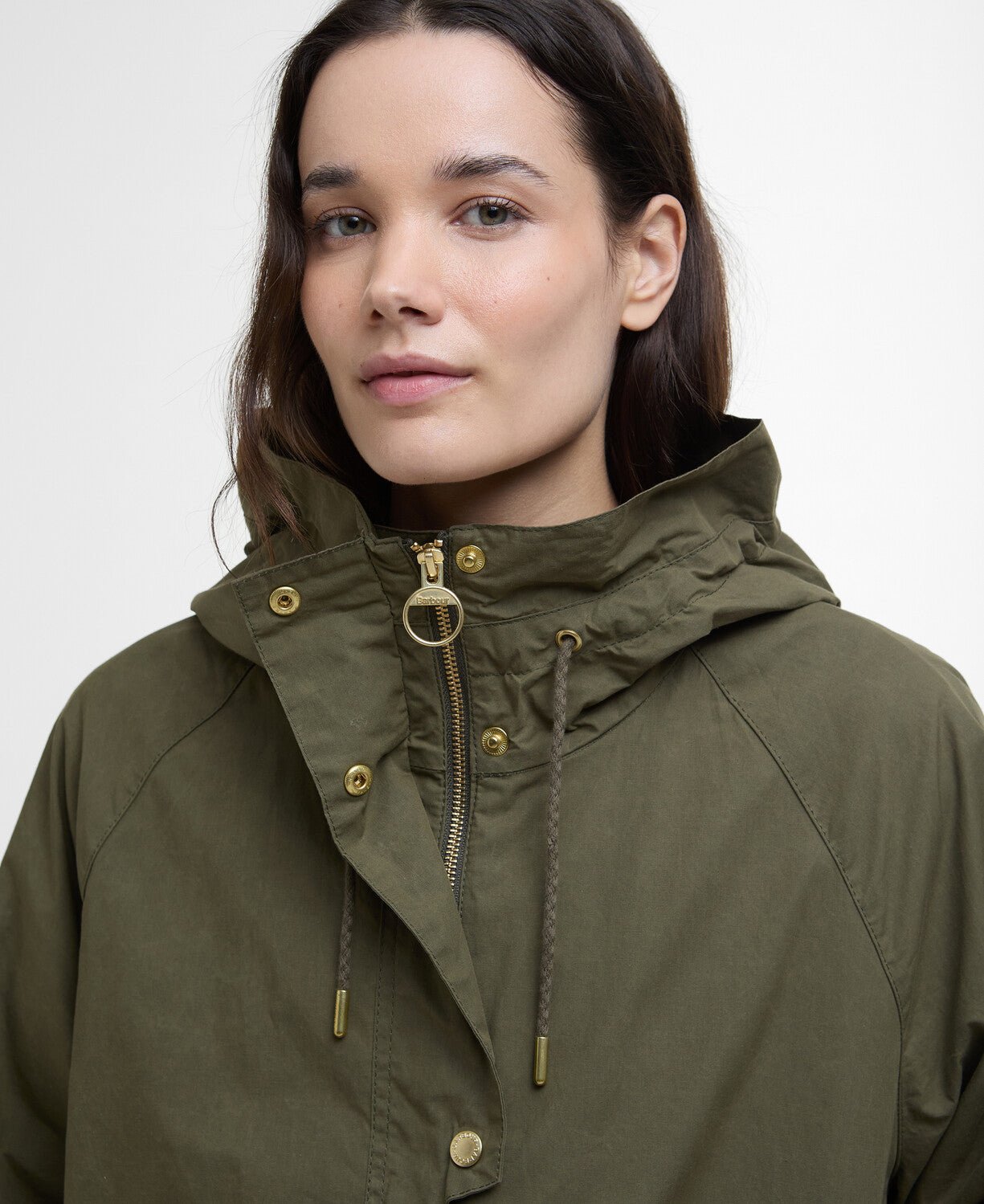 BarbourBarbour Hayley Showerproof JacketClothingDusky Green/Breen/Ancient Tartan - Blue Water Clothing