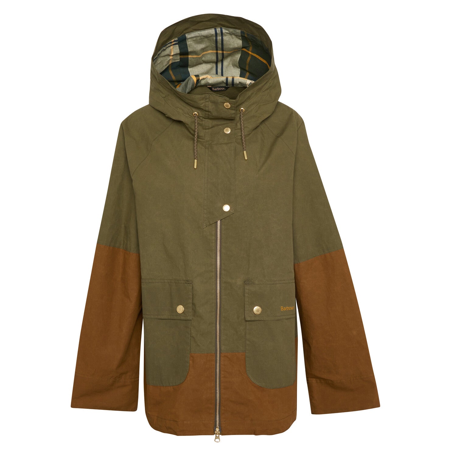 BarbourBarbour Hayley Showerproof JacketClothingDusky Green/Breen/Ancient Tartan - Blue Water Clothing