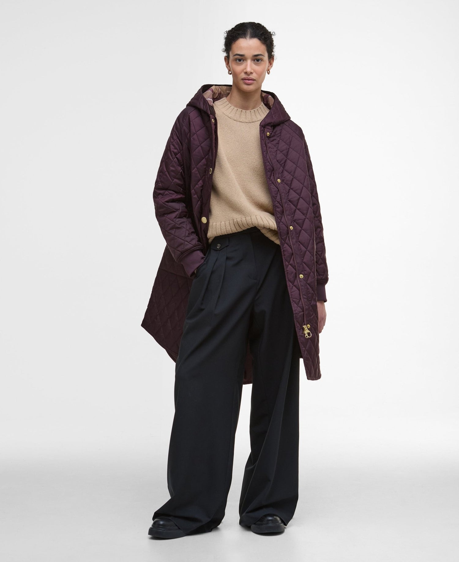 BarbourBarbour Hilary Quilted Jacket Black CherryClothingBlack Cherry - Blue Water Clothing