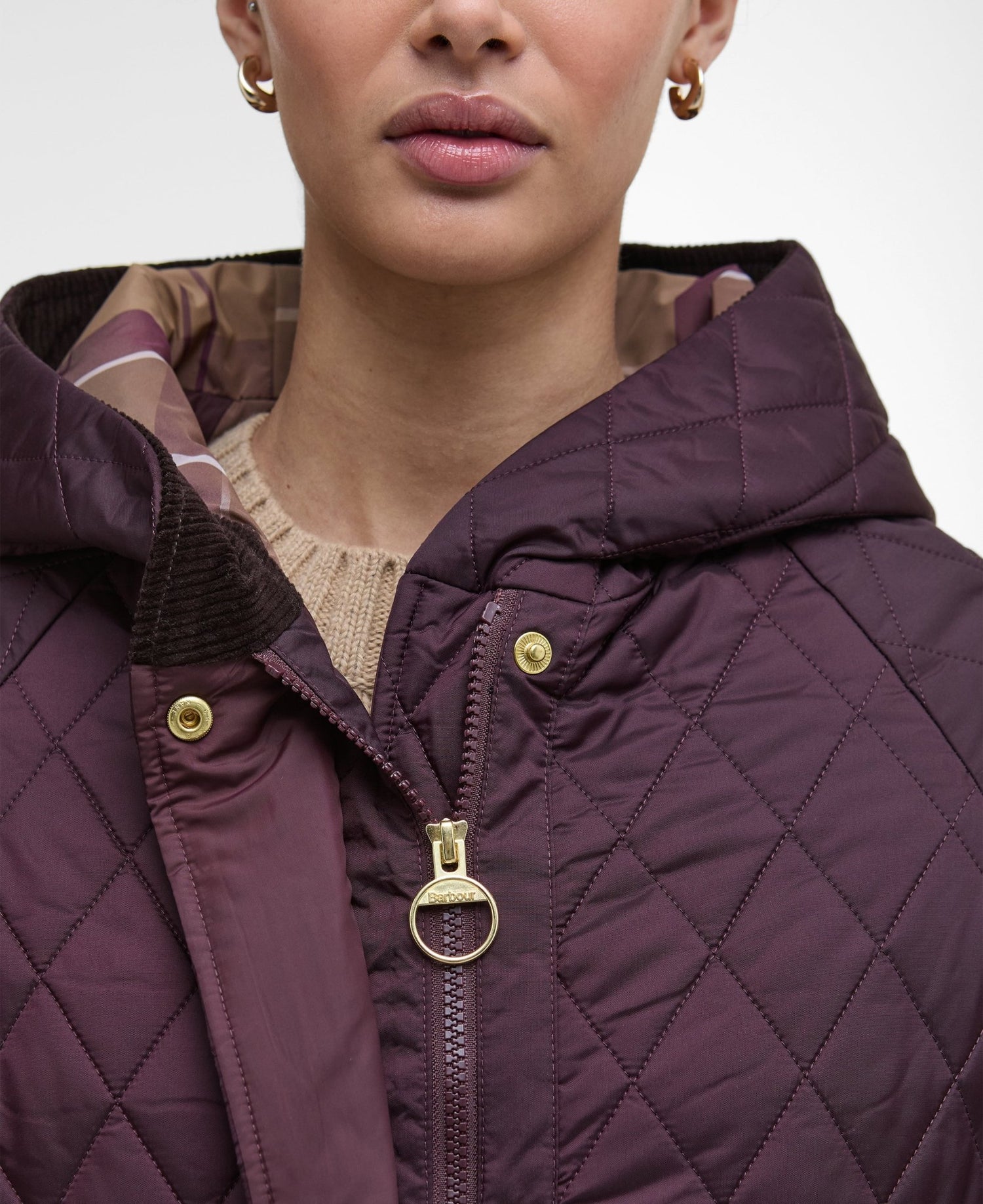 BarbourBarbour Hilary Quilted Jacket Black CherryClothingBlack Cherry - Blue Water Clothing