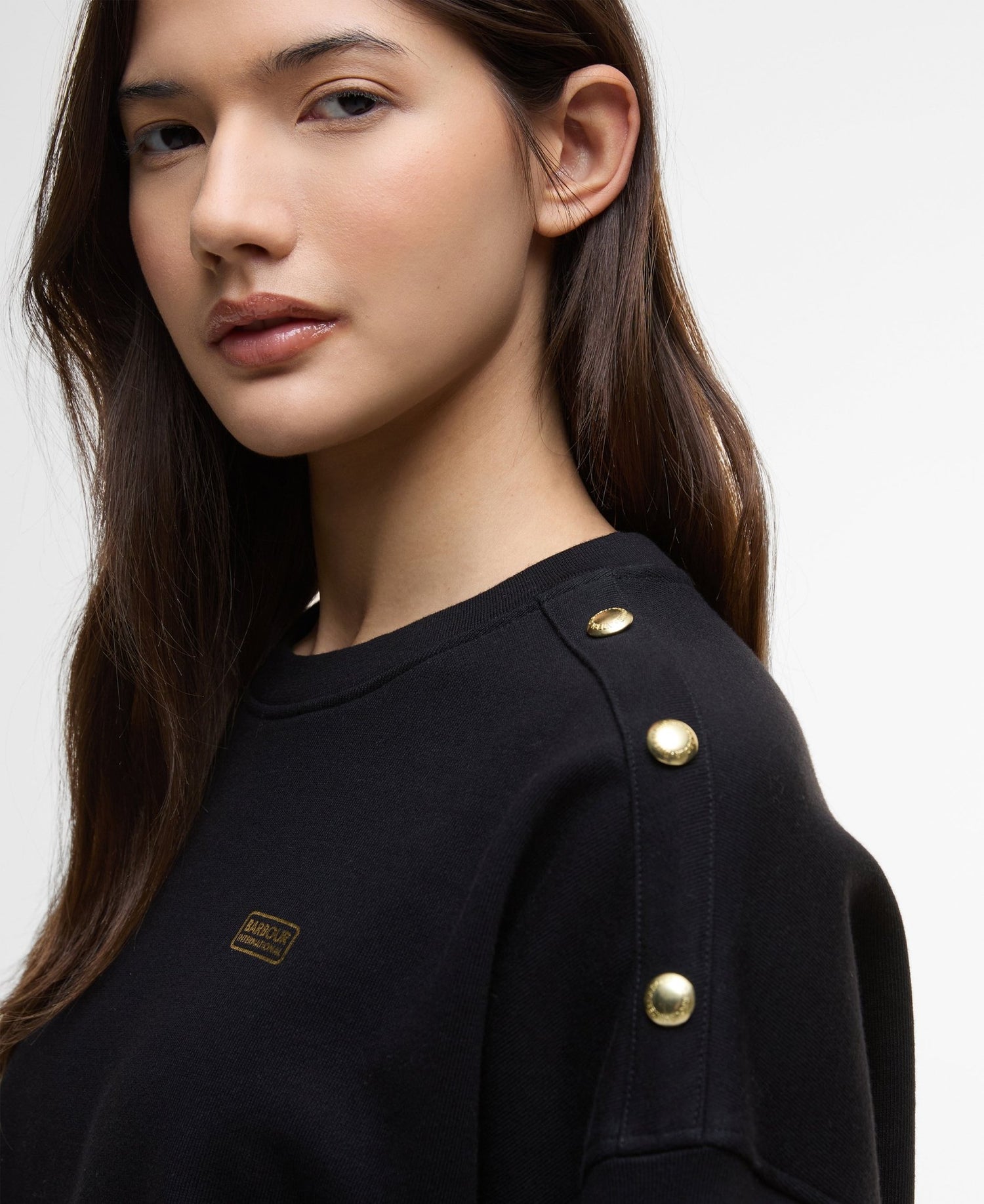 BarbourBarbour International Juliana Sweatshirt BlackClothingBlack - Blue Water Clothing