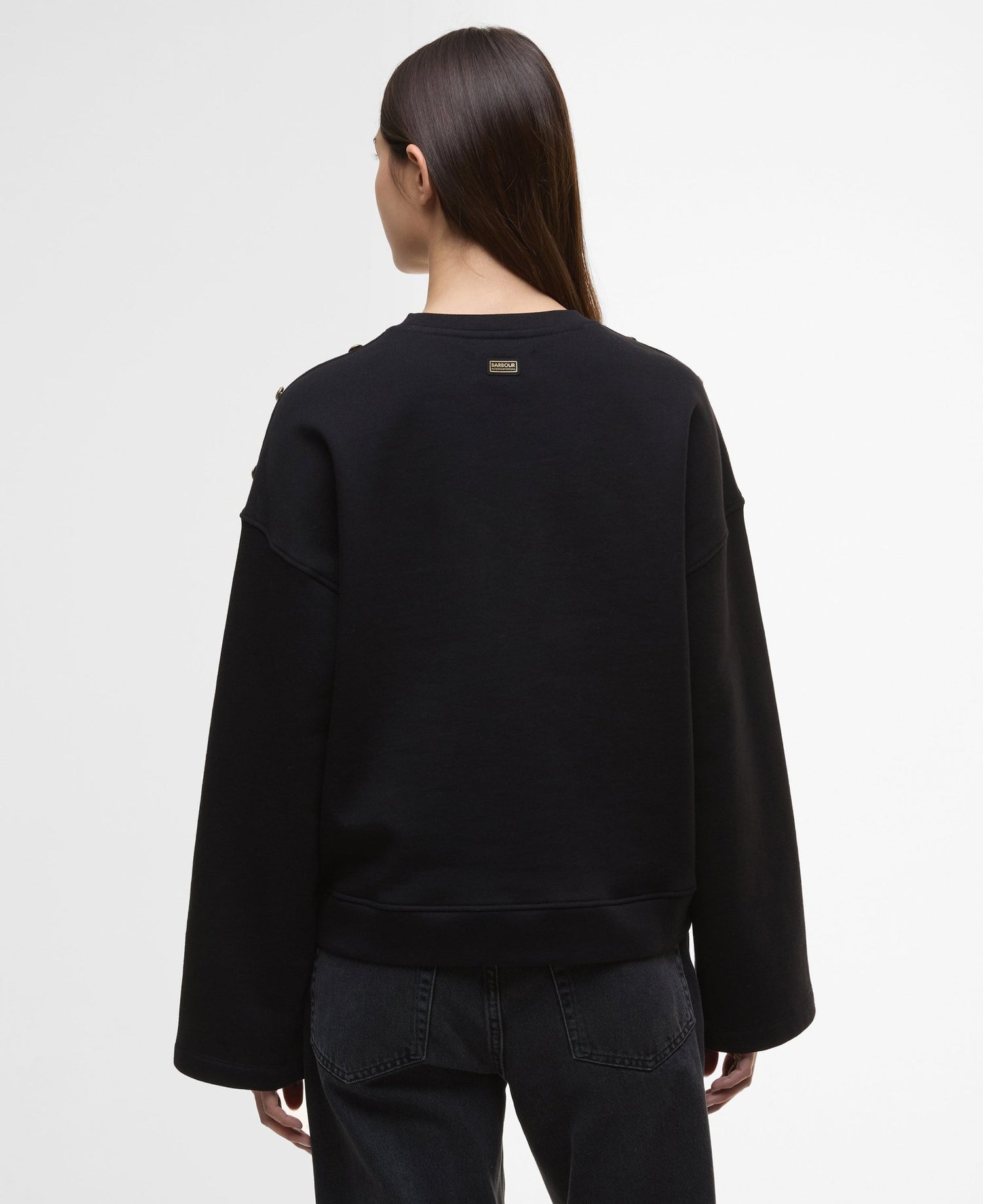 BarbourBarbour International Juliana Sweatshirt BlackClothingBlack - Blue Water Clothing