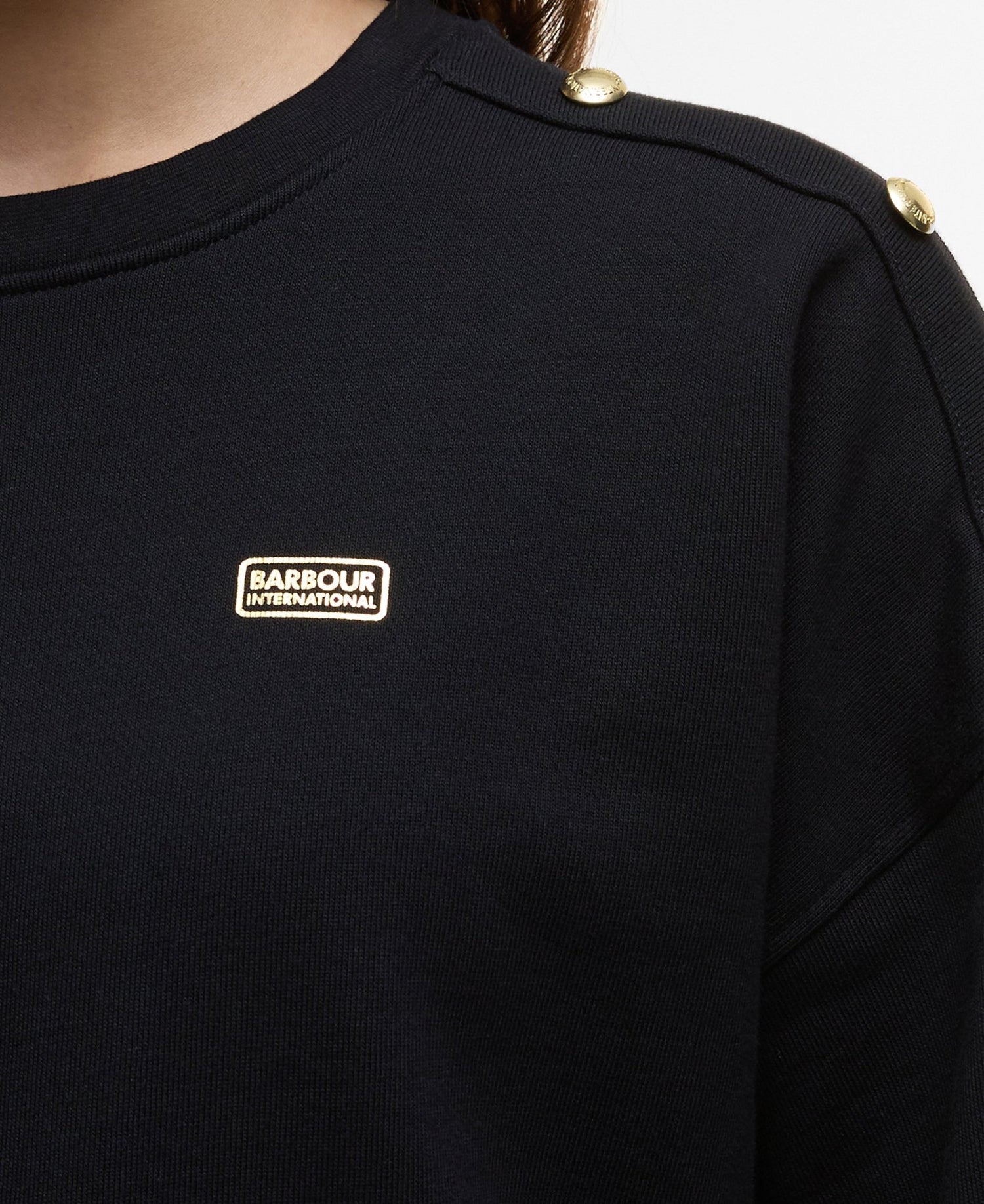 BarbourBarbour International Juliana Sweatshirt BlackClothingBlack - Blue Water Clothing