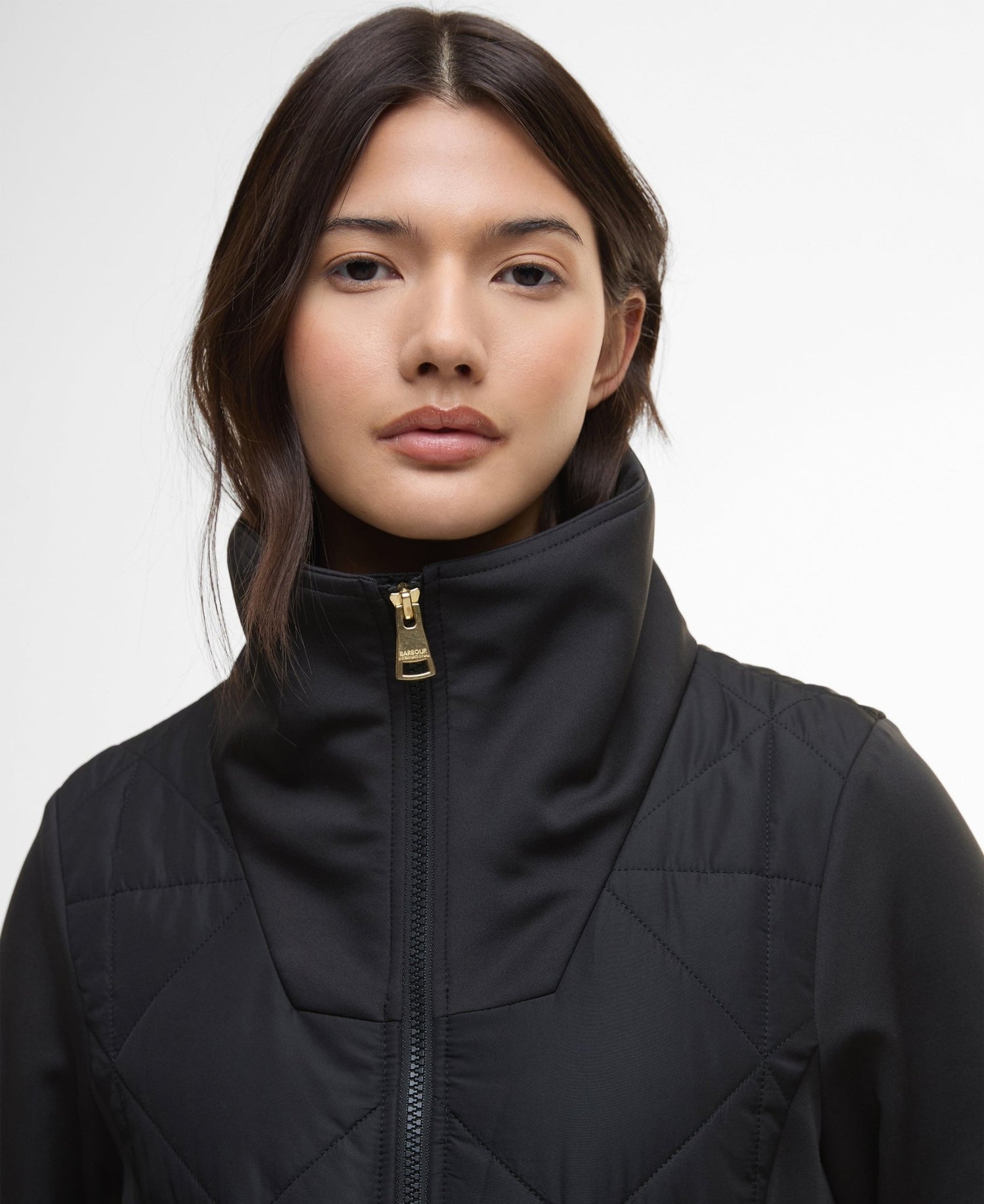 BarbourBarbour International Kya Quilted Sweat BlackClothingBlack - Blue Water Clothing