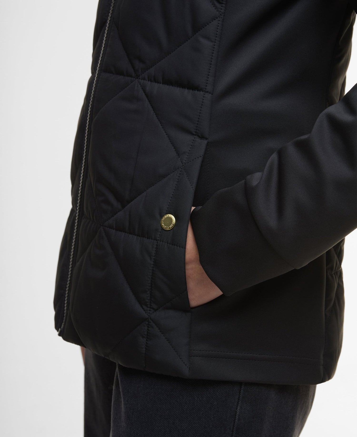 BarbourBarbour International Kya Quilted Sweat BlackClothingBlack - Blue Water Clothing