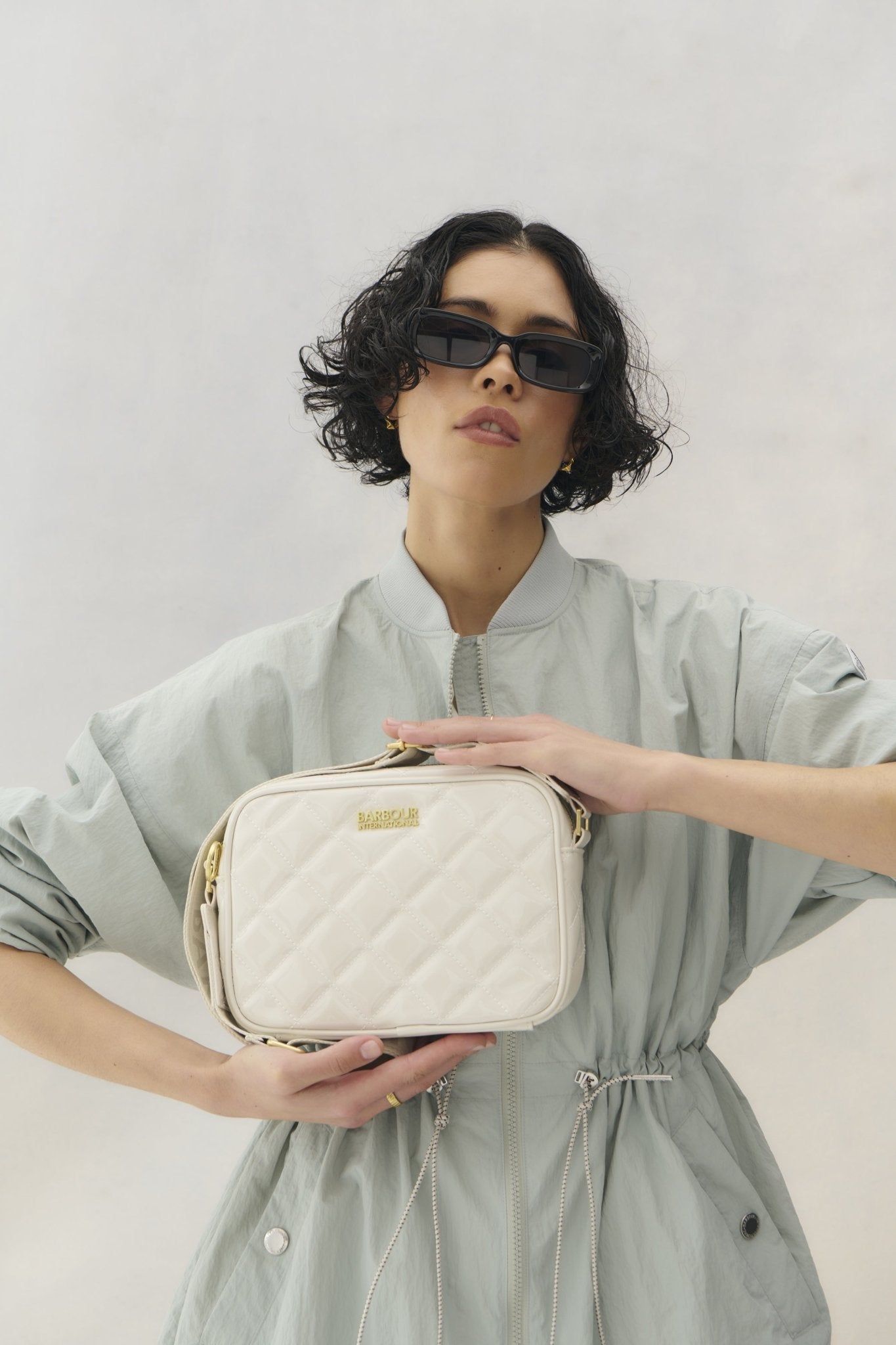 Barbour International Quilted Sloane Crossbody - Blue Water Clothing