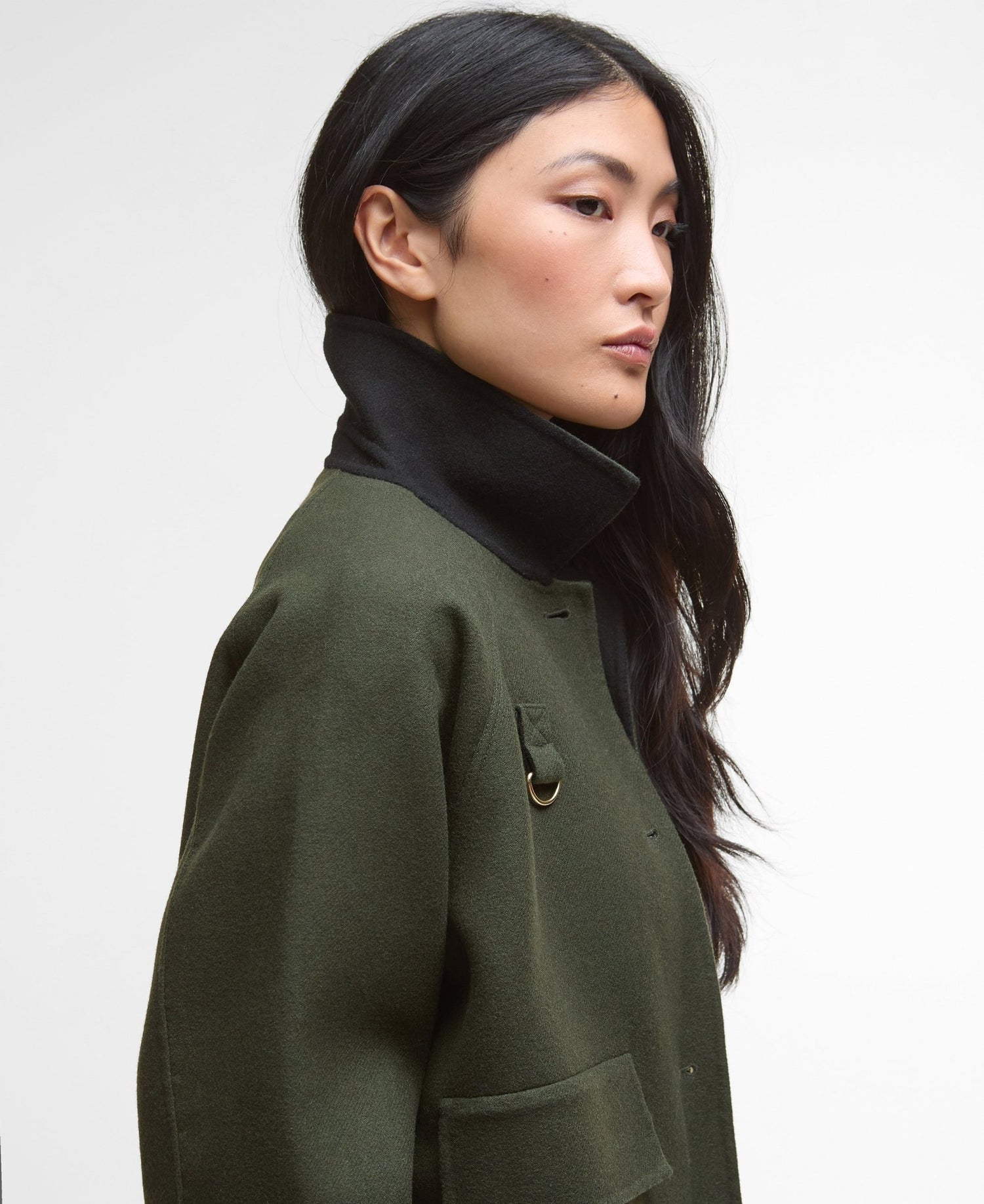 BarbourBarbour Leonie Overshirt OliveClothingOlive - Blue Water Clothing