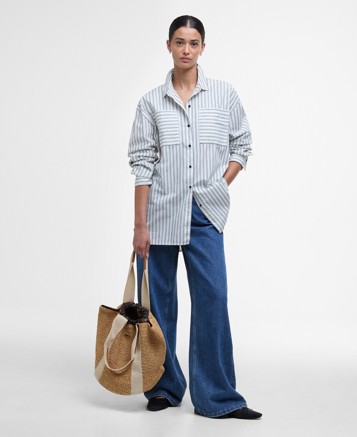 Barbour Lily Beach Tote Bag - Blue Water Clothing