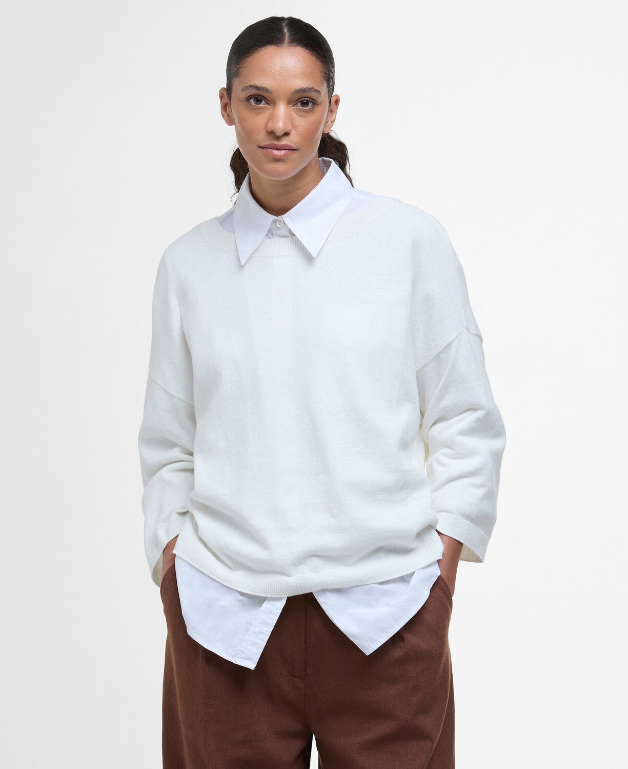 BarbourBarbour Lucy Knitted JumperClothingCloud - Blue Water Clothing