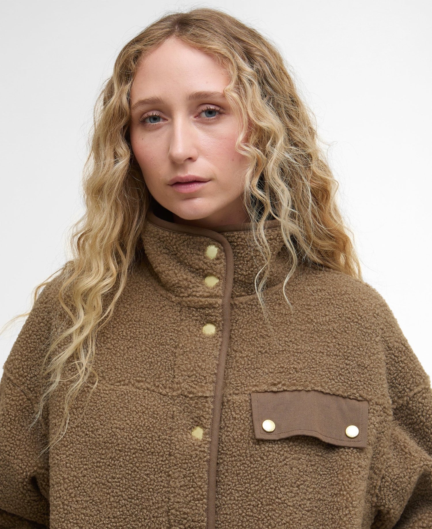 BarbourBarbour Mabel Fleece Military BrownClothingMilitary Brown - Blue Water Clothing