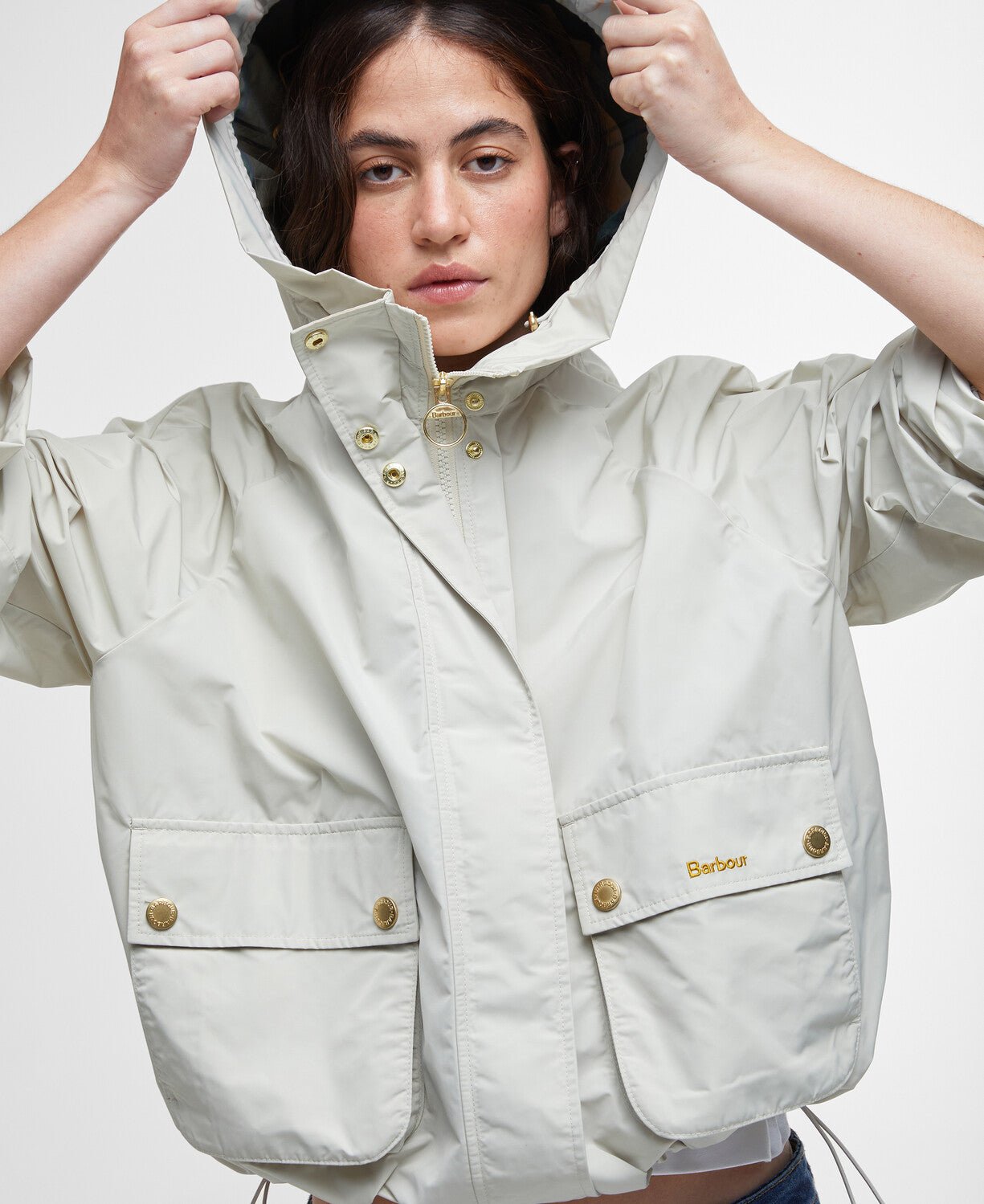 BarbourBarbour Mae Showerproof JacketClothingStone/Ancient - Blue Water Clothing