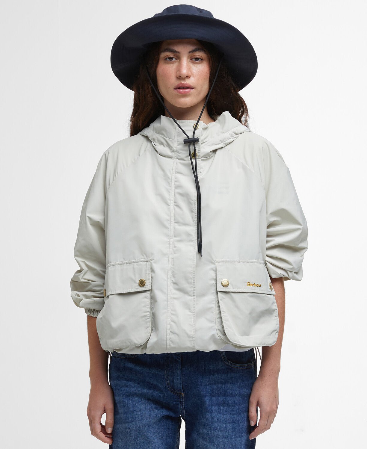 BarbourBarbour Mae Showerproof JacketClothingStone/Ancient - Blue Water Clothing