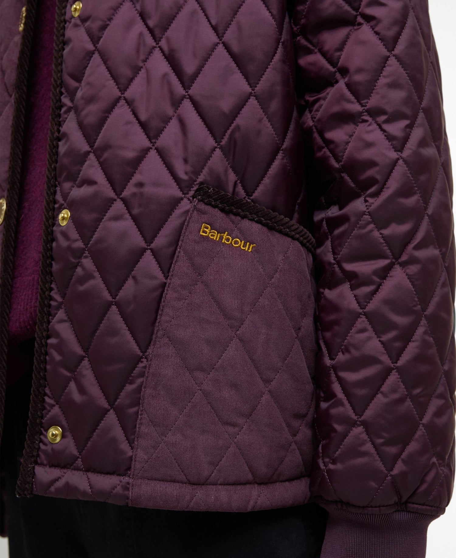 BarbourBarbour Marla Quilted Jacket Black Cherry/Dark Brown/Muted TartanClothingBlack Cherry - Blue Water Clothing