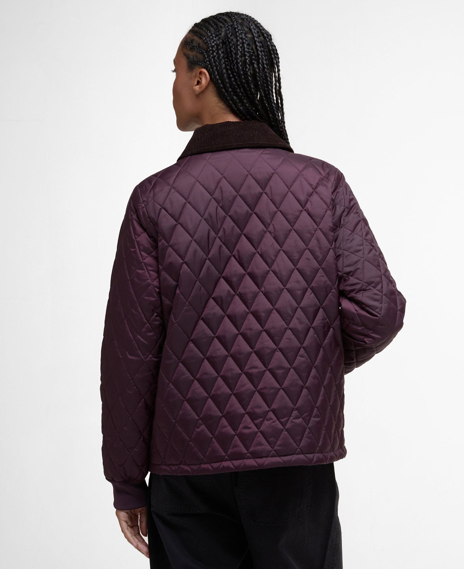 BarbourBarbour Marla Quilted Jacket Black Cherry/Dark Brown/Muted TartanClothingBlack Cherry - Blue Water Clothing