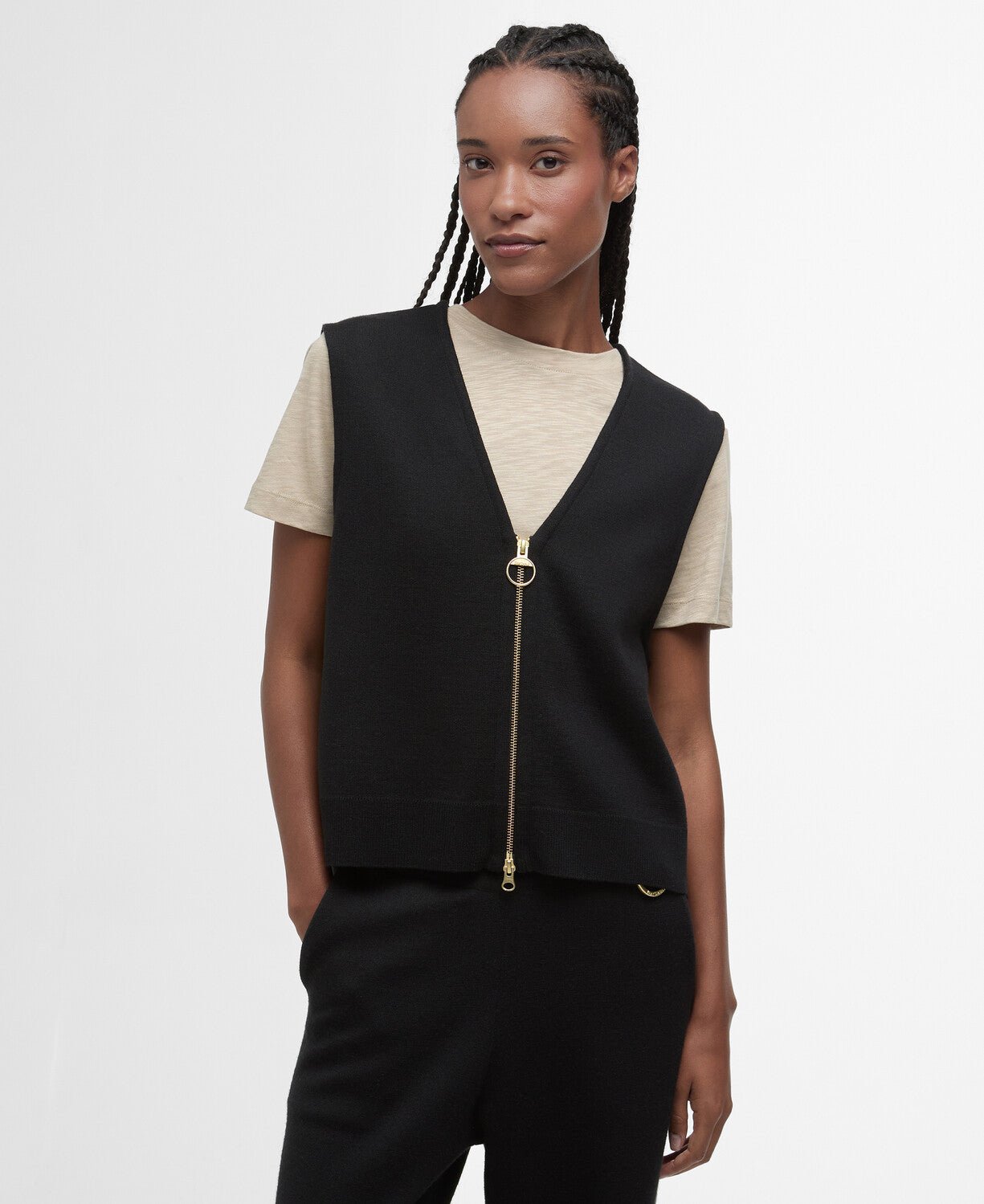 BarbourBarbour Maya Sleeveless Zip Through TankClothingBlack - Blue Water Clothing
